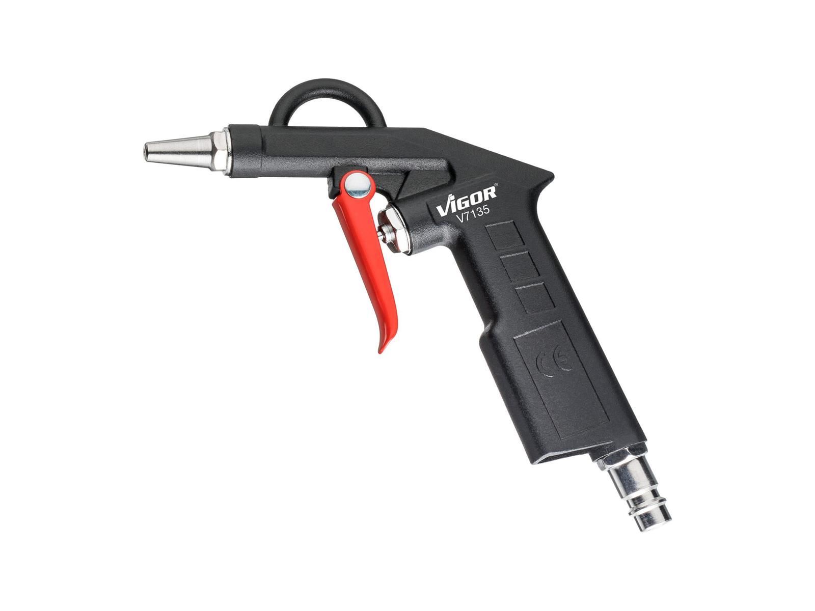 VIGOR Ausblaspistole "V7135" Betriebsdruck 6 bar, Ausführung kur