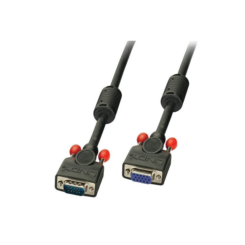Lindy 0.5m Premium SVGA Monitor Extension Cable, Black