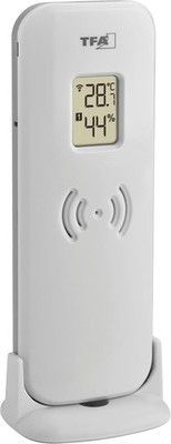 TFA Dostmann Temperatursender 30.3210.10 – Ersatz Für 30.3047, 30.3048, 60.4510, 60.4518 – Mit Display, Bis 100 M Reichweite