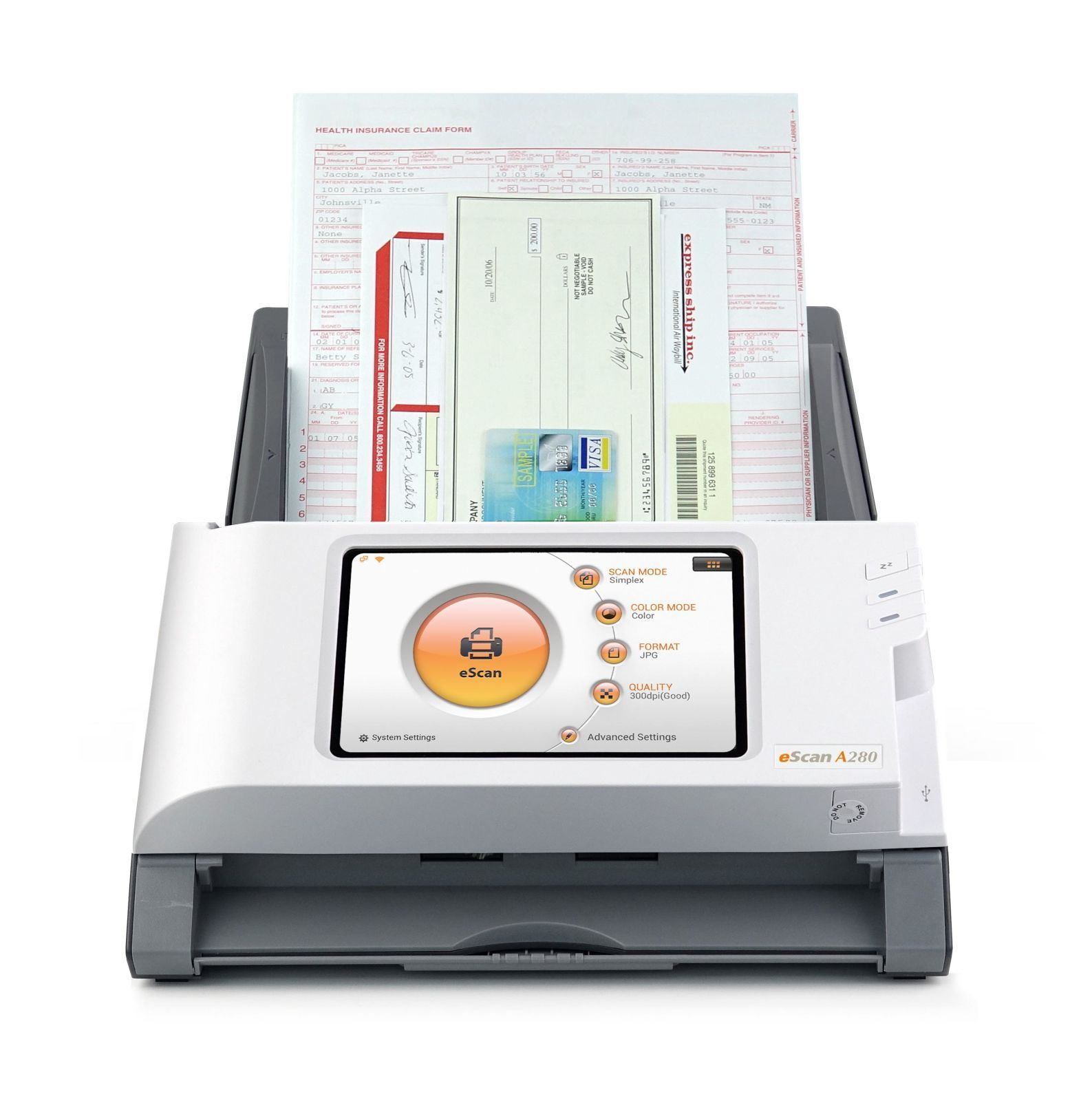 Plustek eScan A280 - Essential - Dokumentenscanner - CCD - Duplex ...