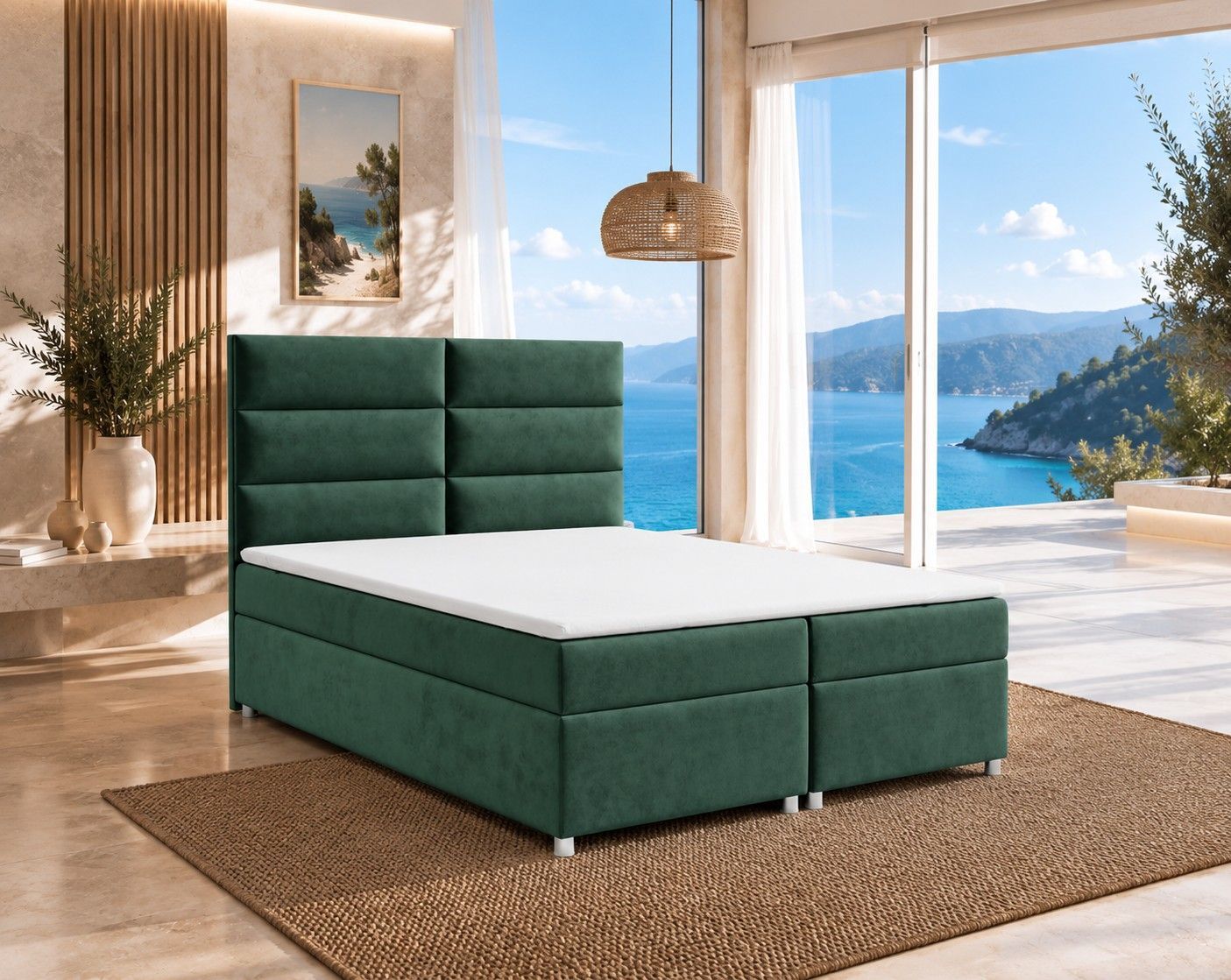 Best For Home Trinity K-4 Boxspringbett mit H3-Matratze, Topper und ...