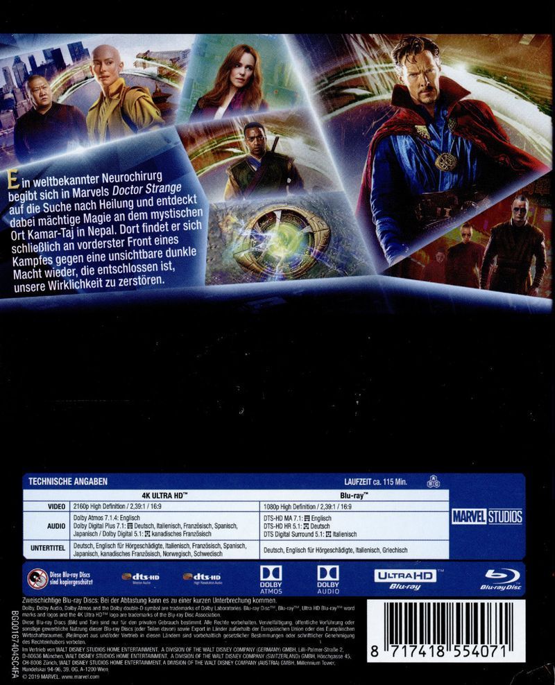 Doctor Strange (UHD+BR) 2Disc Min: 119DD5.1WS 4K Ultra - LEO kaufen bei ...