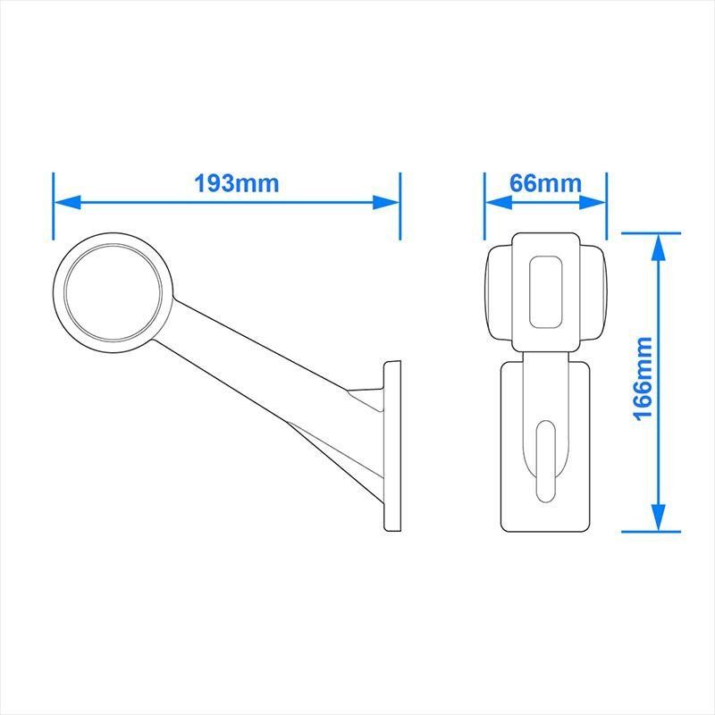 Umrissleuchte 12/24V rot/weiß 166x193mm LED rechts kaufen bei Hood.de