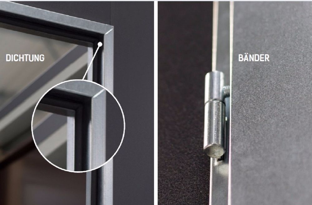 Mehrzwecktür Nebeneingangstür Kellertür 41mm Stahl anthrazit