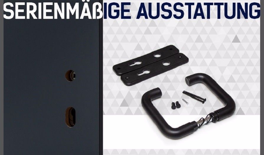 Mehrzwecktür Nebeneingangstür Kellertür 41mm Stahl anthrazit