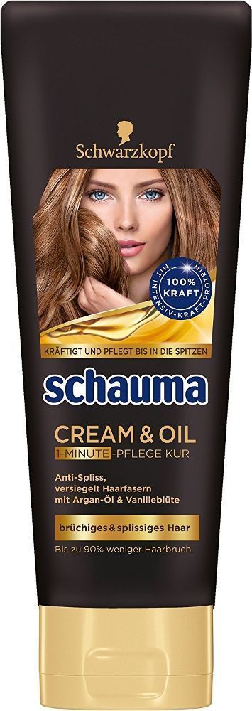 Schauma Cream & Oil Anti Spliss Sprüh Pflege Schauma Cream & Oil 1-Minute-pflege Kur mit Argan Öl & Vanilleblüte