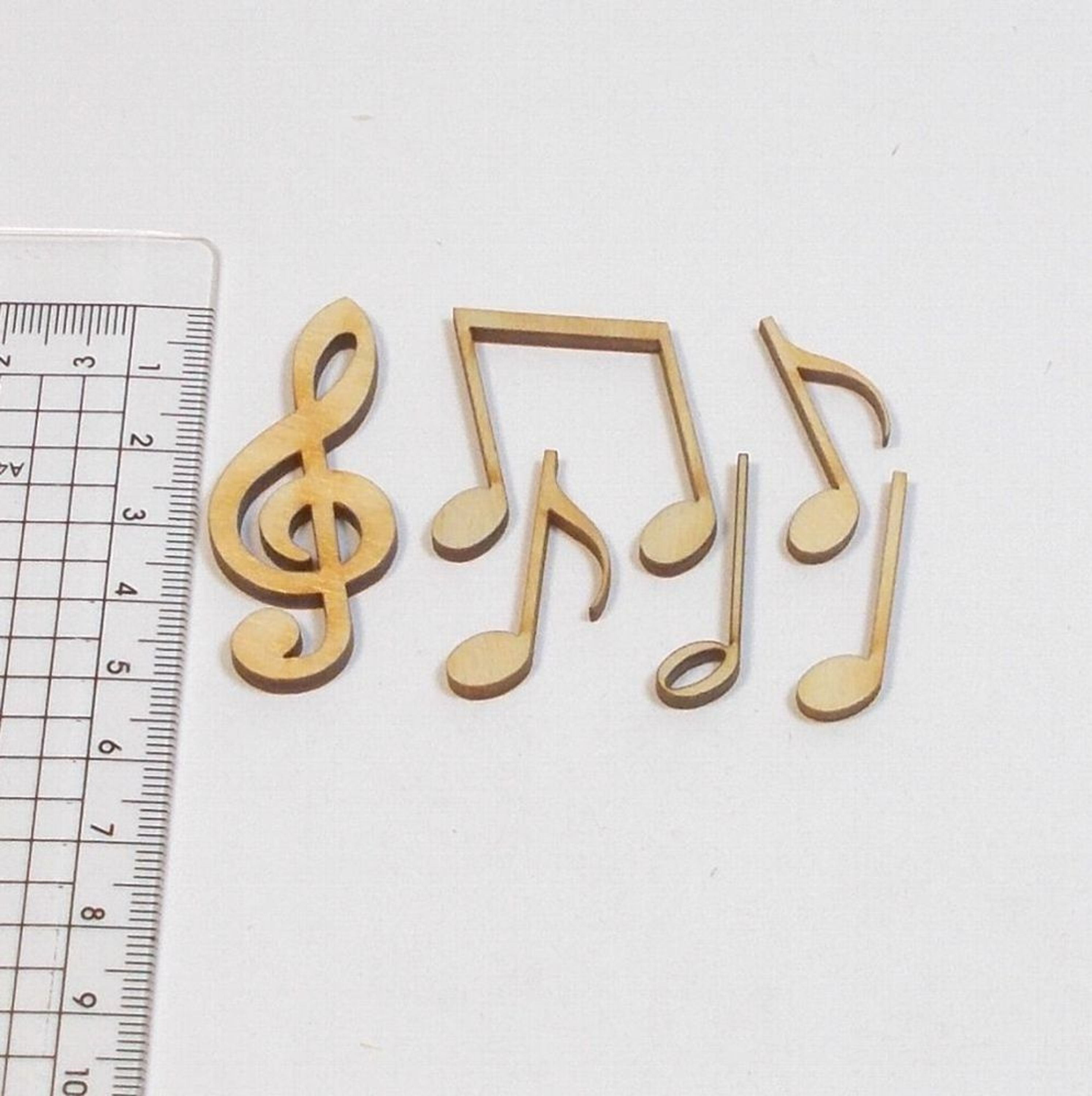 Forlush 200 Stück Hölzerne Musiknoten - Deko-Streu Für Basteln & Feiern