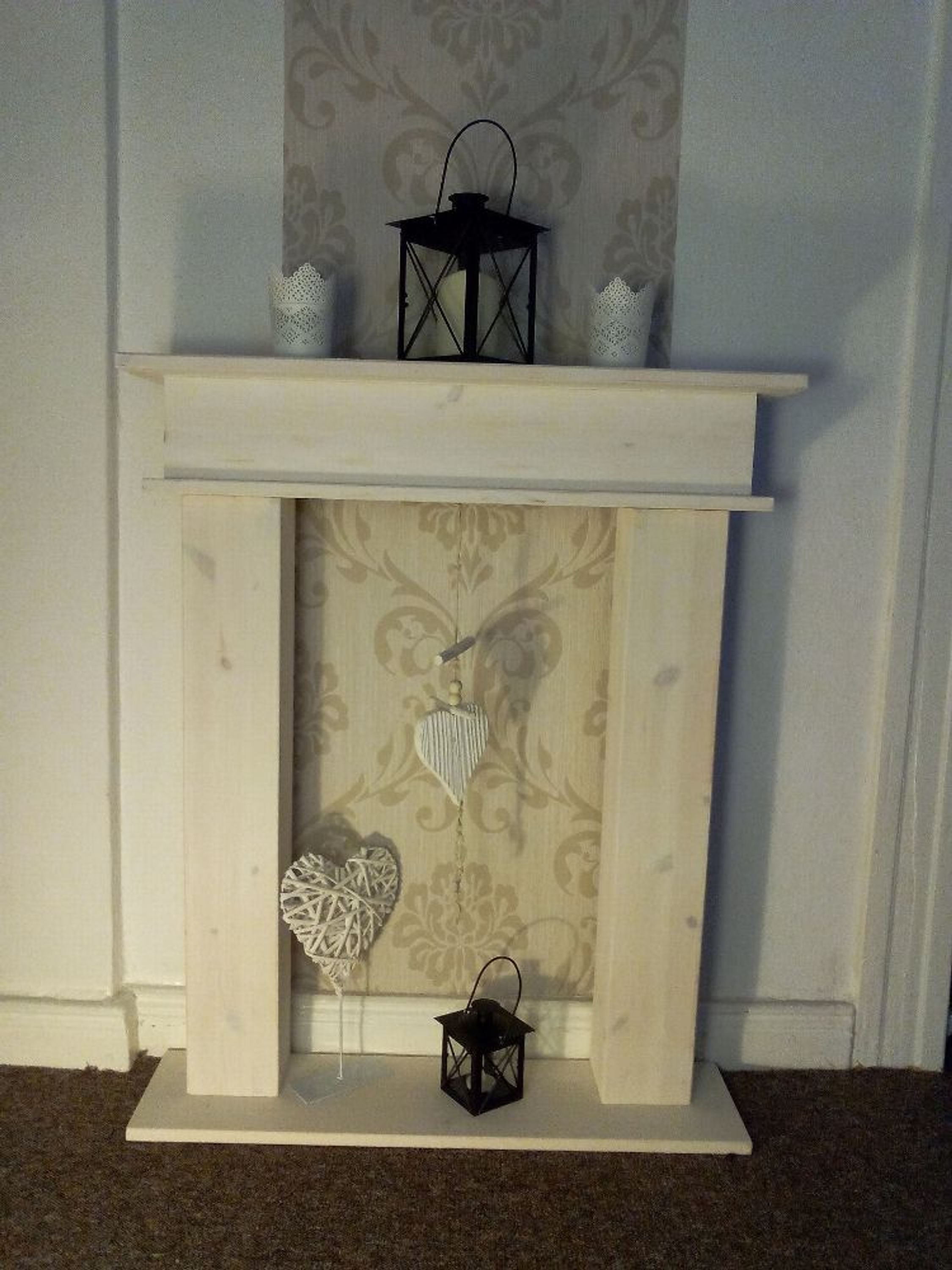 Dekokamin " Shabby ", Kaminumrandung, Kaminkonsole kaufen bei Hood.de