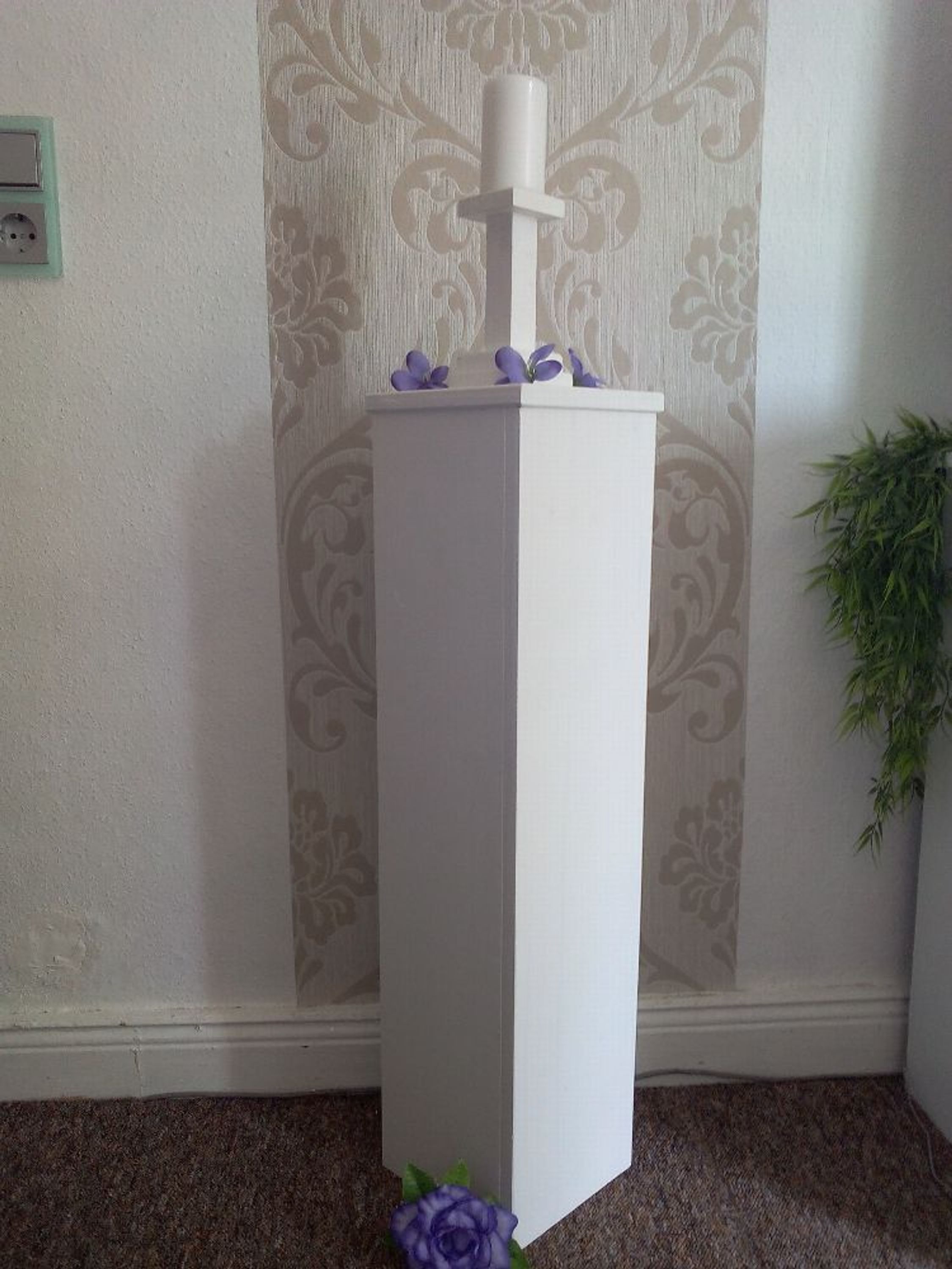 Dekosäule 20cm Tiefe, Dekosäule weiß, Podest, Säule kaufen bei Hood.de