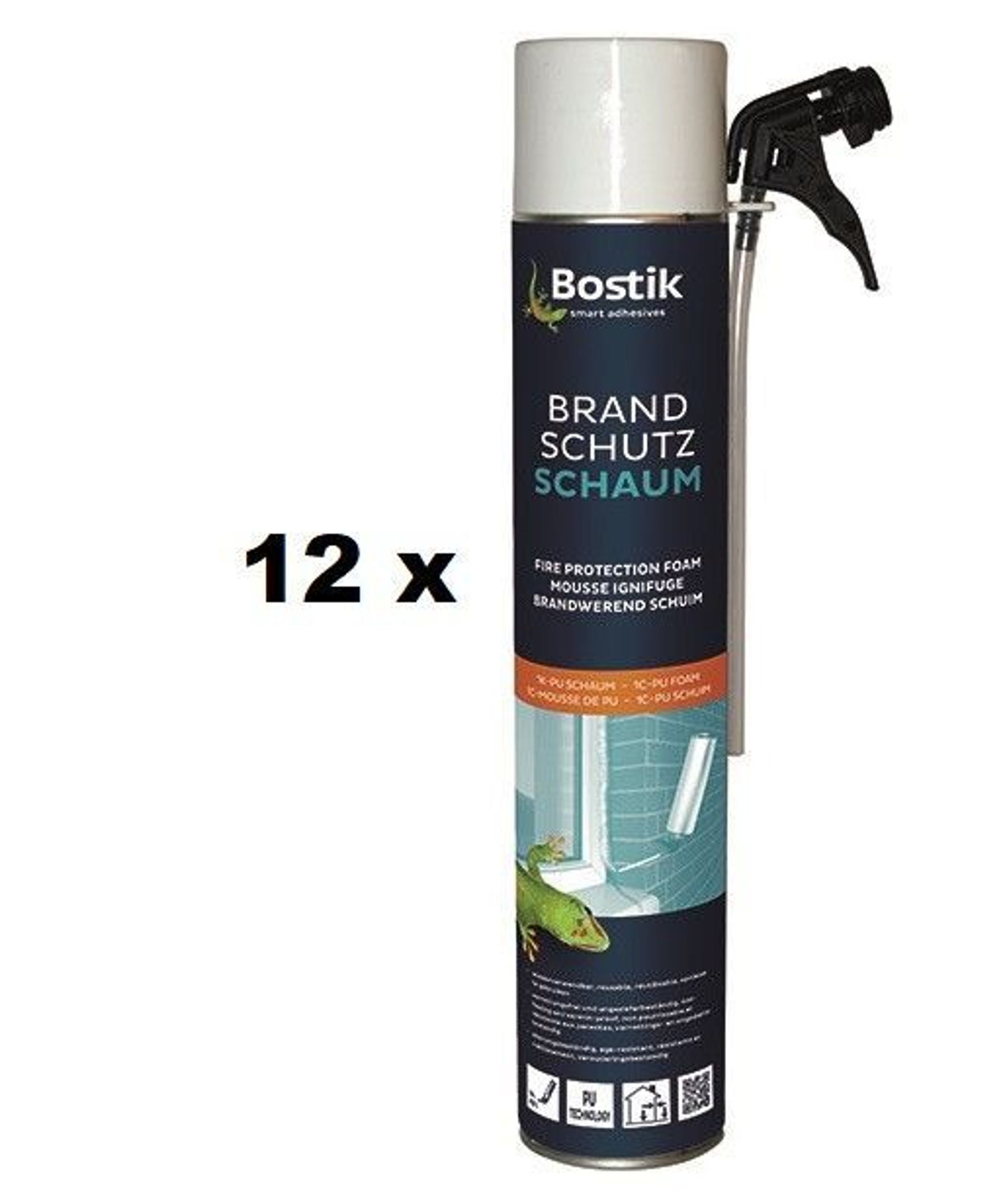 12 x Bostik 1K Brandschutzschaum B1 1K PU Schaum 750ml Dose kaufen bei ...