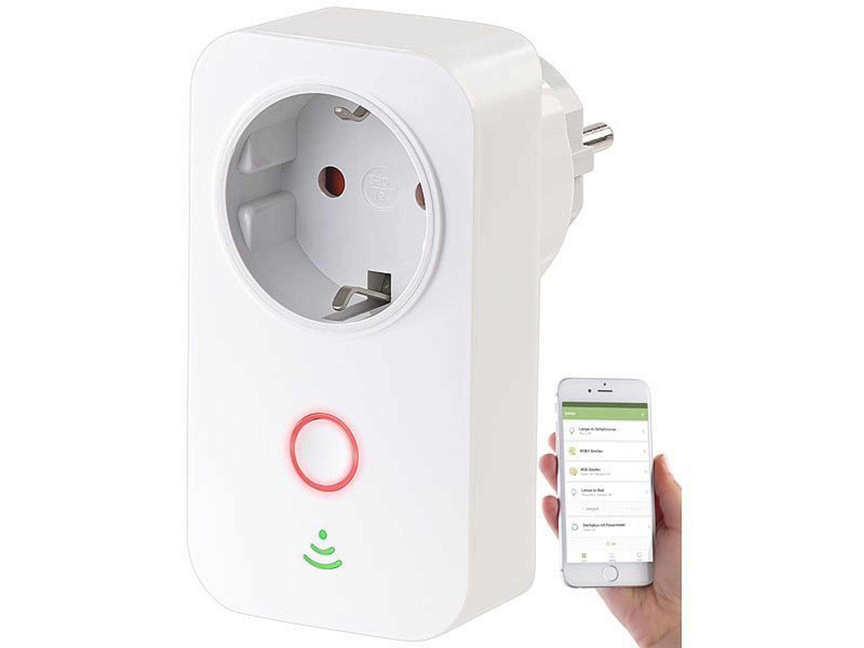 WiFi Smart Steckdose WLan Funk App Steuerung für IOS und Android Zeitschaltuhr kaufen bei Hood.de