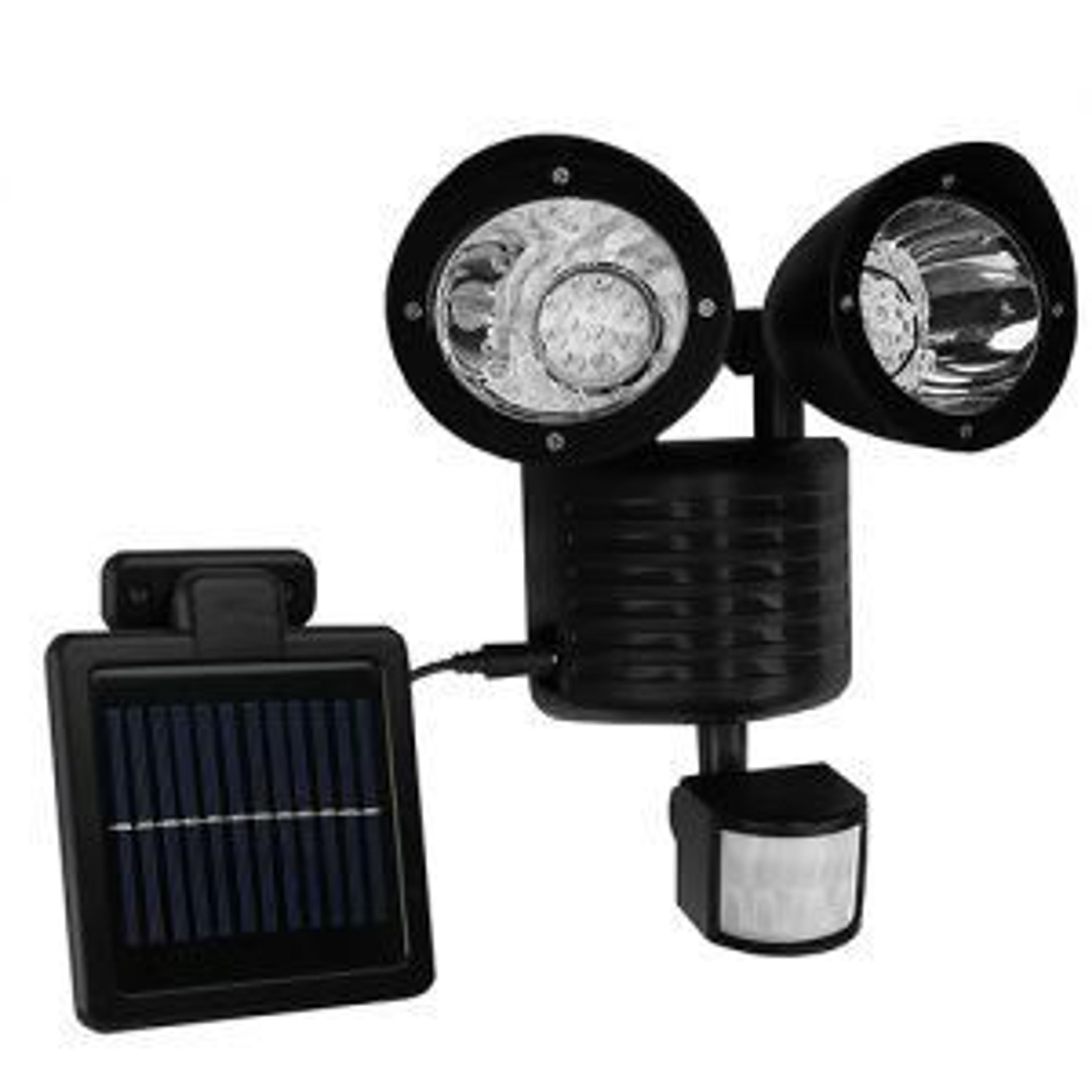 Mauk Doppel Solarstrahler mit Bewegungsmelder Solarleuchte Solarlampe