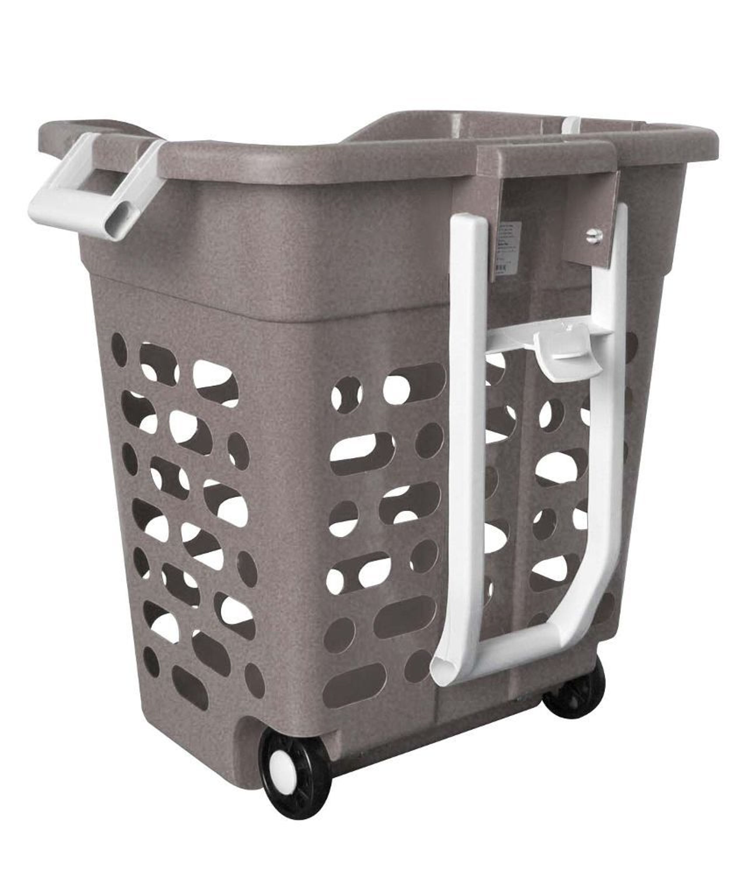Details zu Wäschekorb Wäschesammler Wäschebox Plastik fahrbar grau