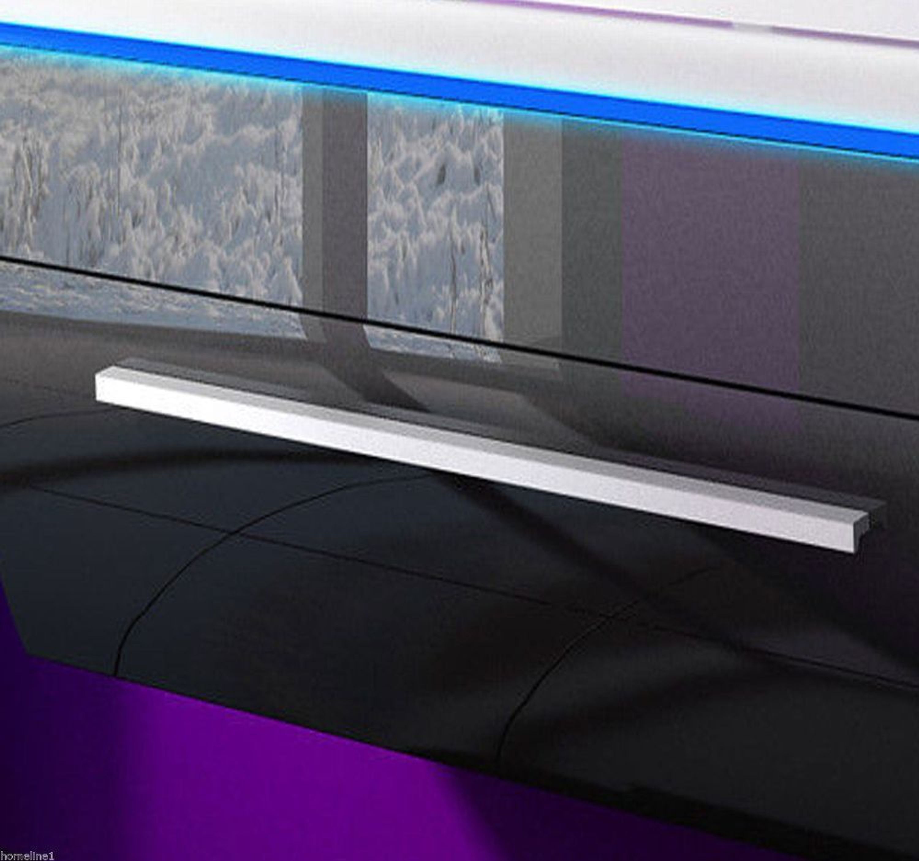 5 Teilig Badmöbel Set 90 cm Schwarz Led Hochglanz Badezimmermöbel LED