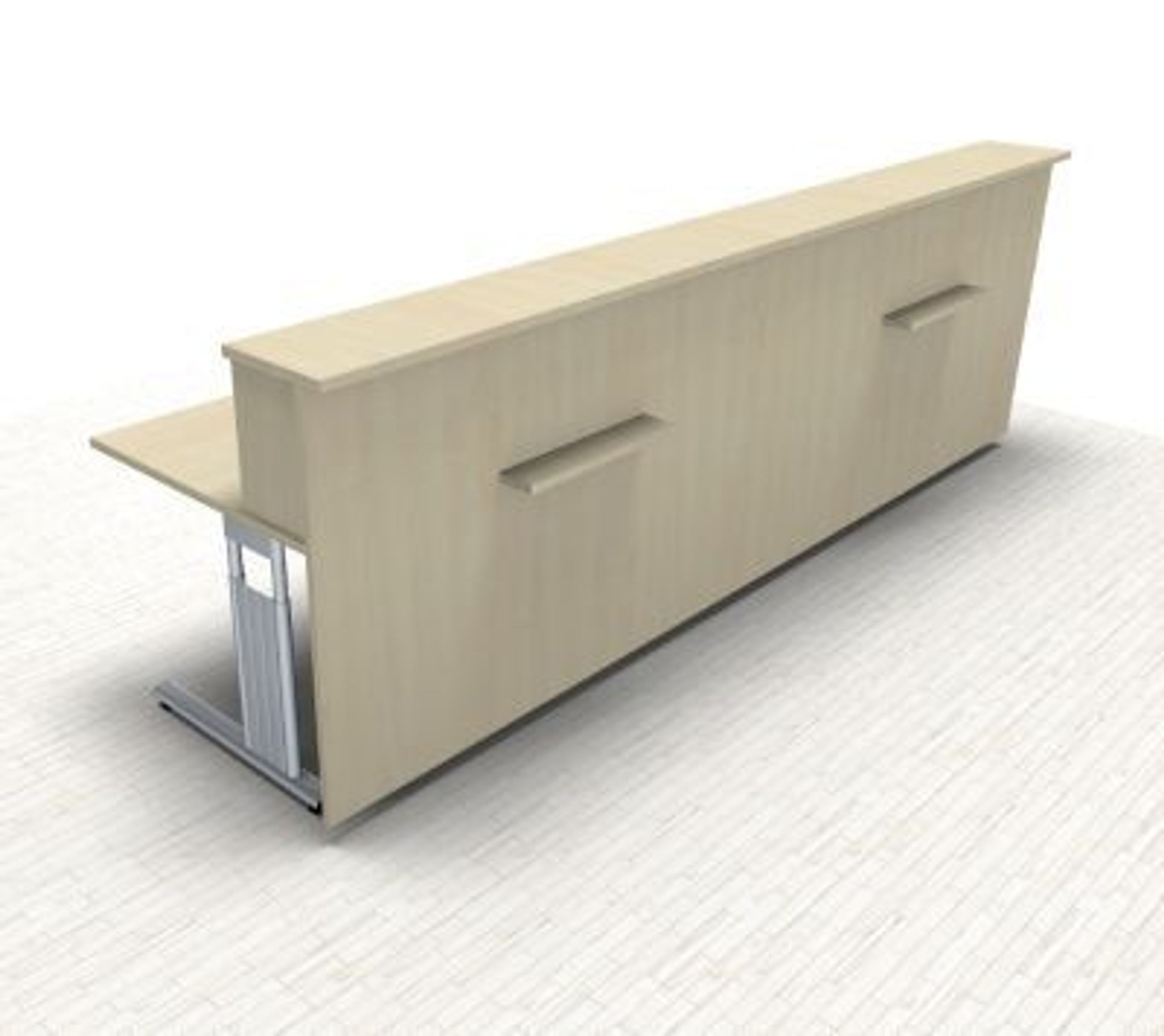 Moderne Empfangstheke 100×45×100cm - Büro Theke Mit Schubladen & Schränken