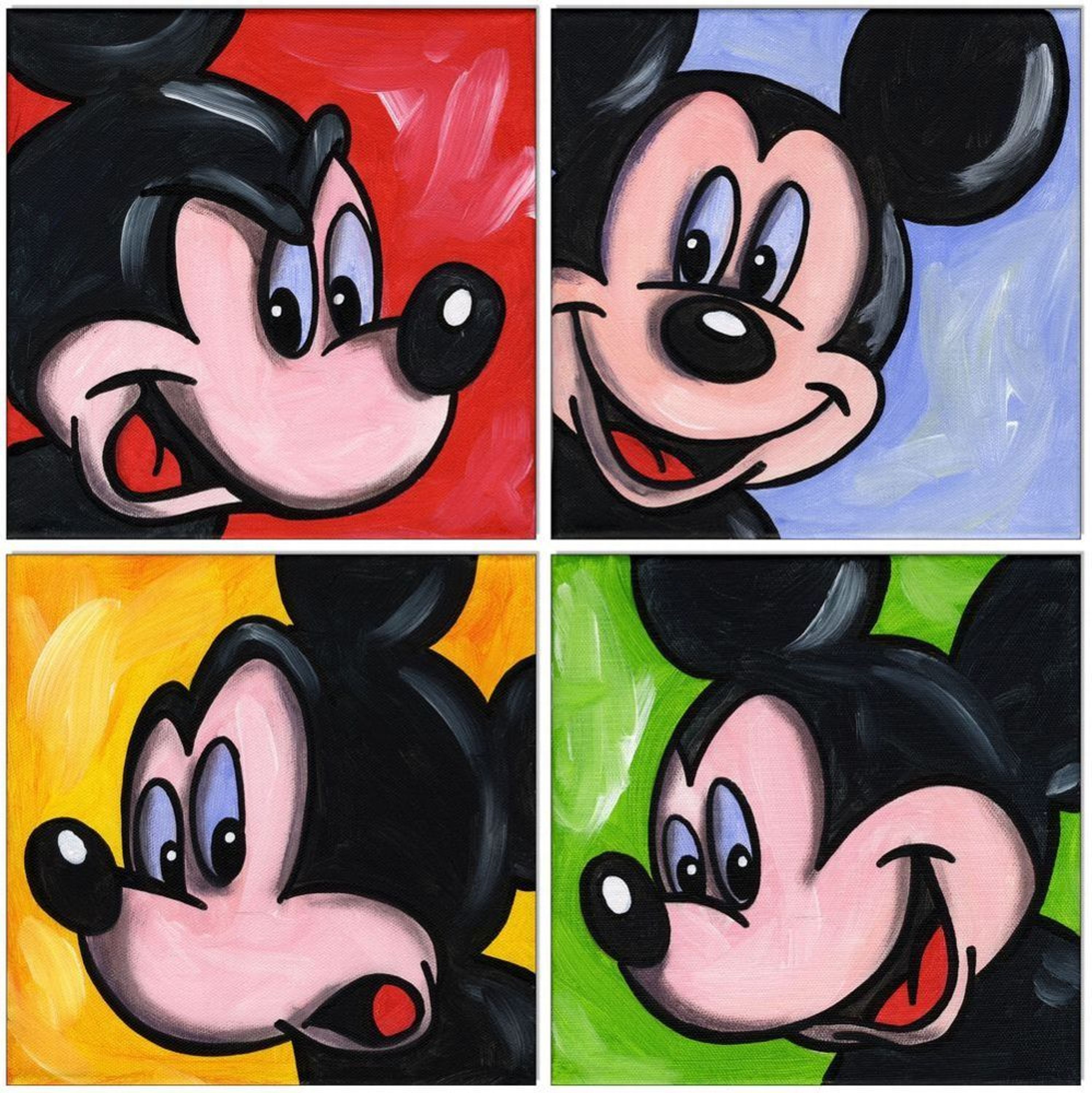 46+ Mickey mouse bilder leinwand , Klausewitz Original Acryl auf Leinwand Mickey Mouse / 4 Bilder 20x20