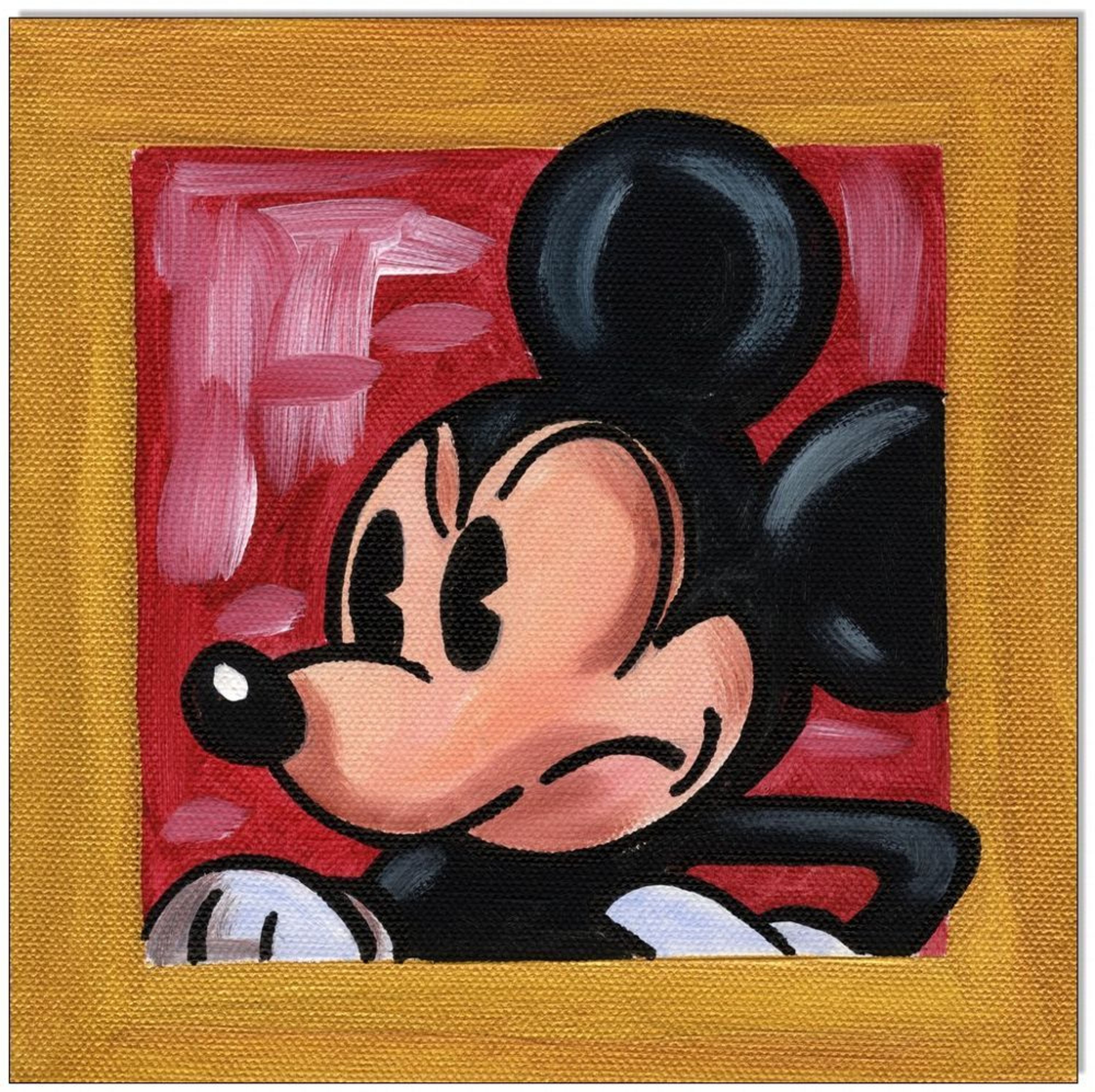 Klausewitz Original Acryl auf Leinwand Mickey Mouse / 4 Bilder 20x20