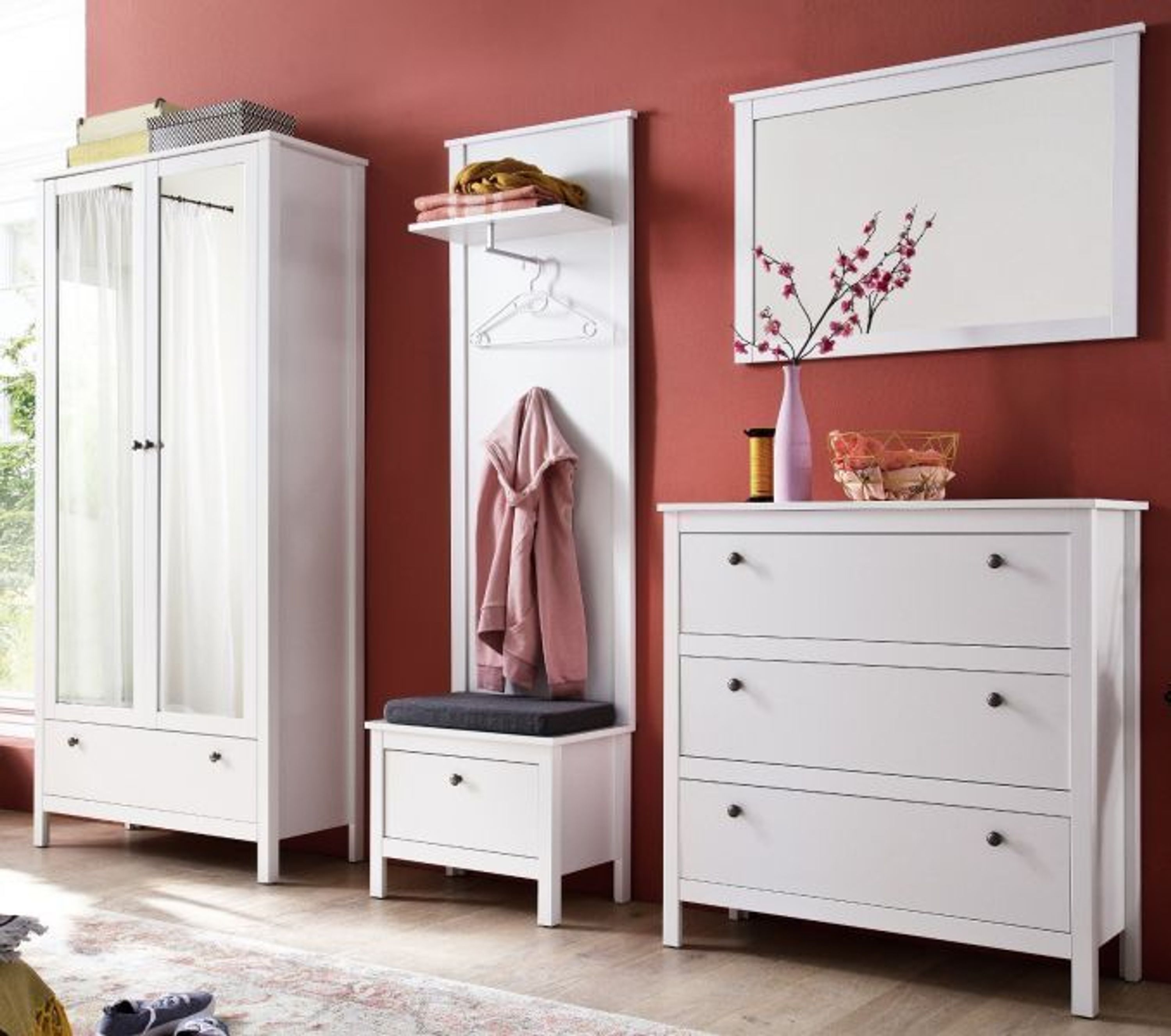 garderobe wei� flur