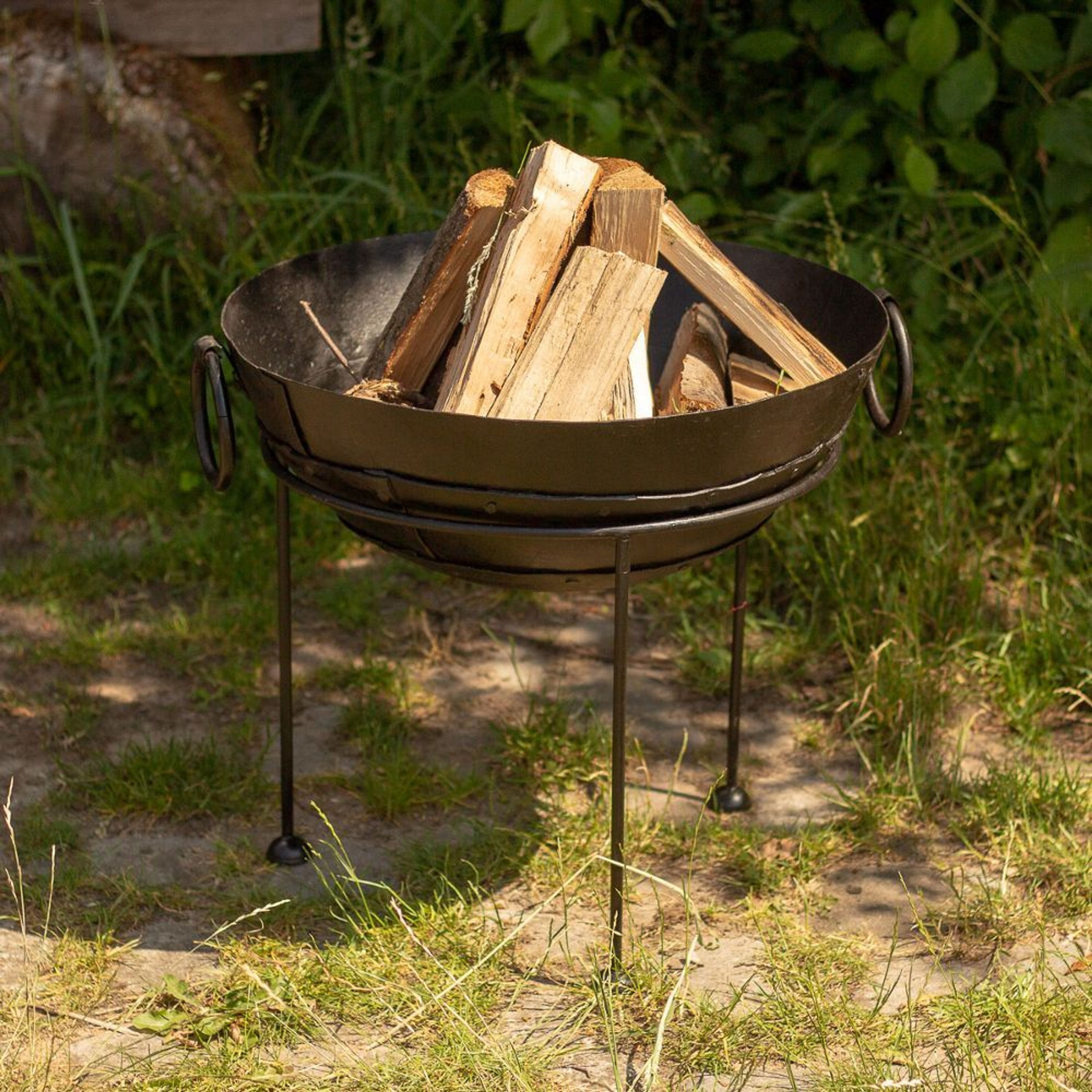 Feuerschale aus Recyceltem Metall, Feuerkorb, Gartenfeuer handgemacht