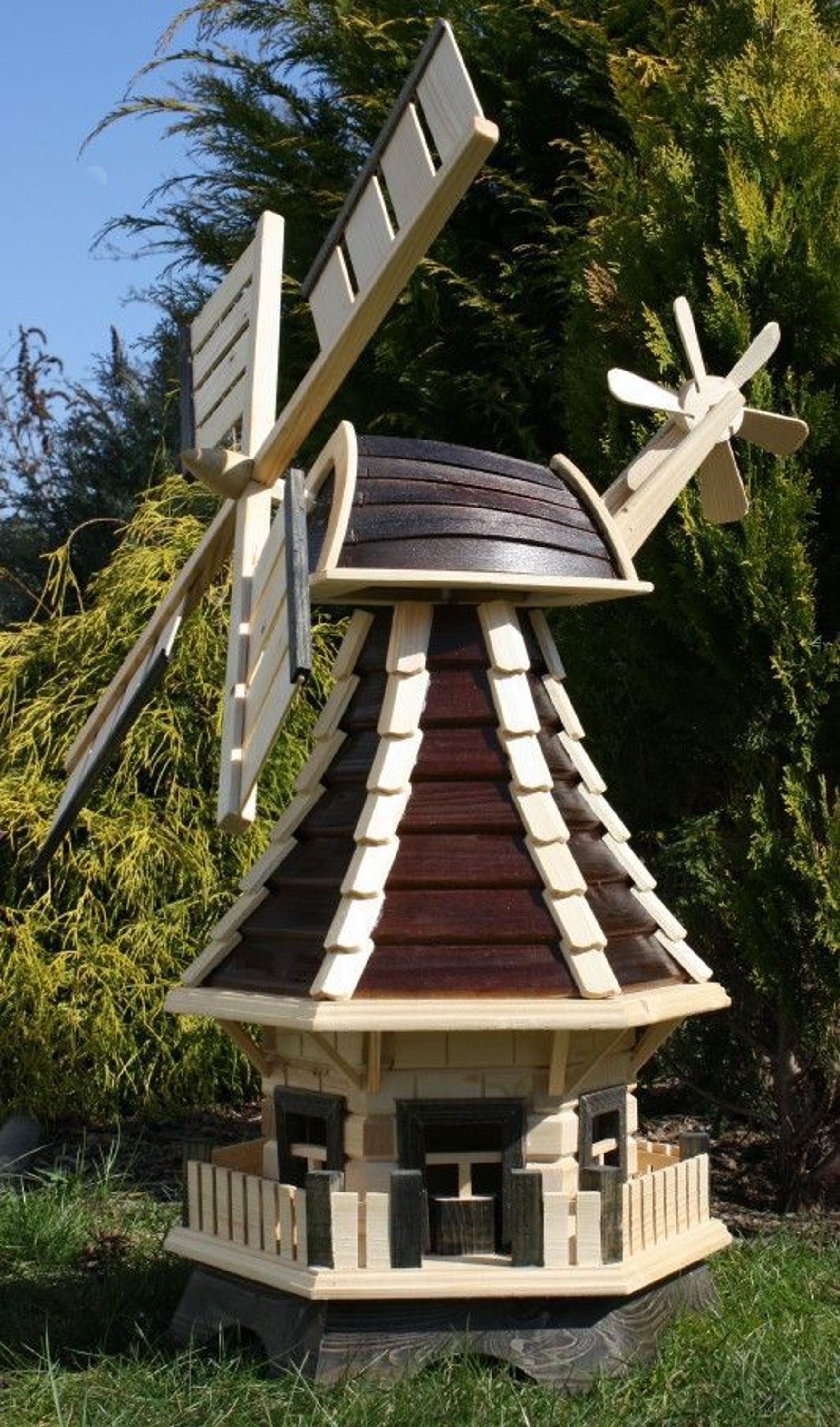 Garten Windmühle mit Solarbeleuchtung Typ 1 kaufen bei Hood.de
