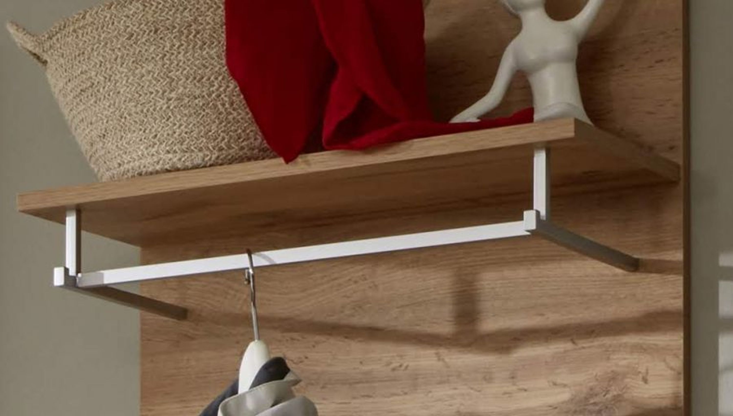 Garderobe Set Garderobenset Schrank Paneel Eiche Wotan grau Flur Diele