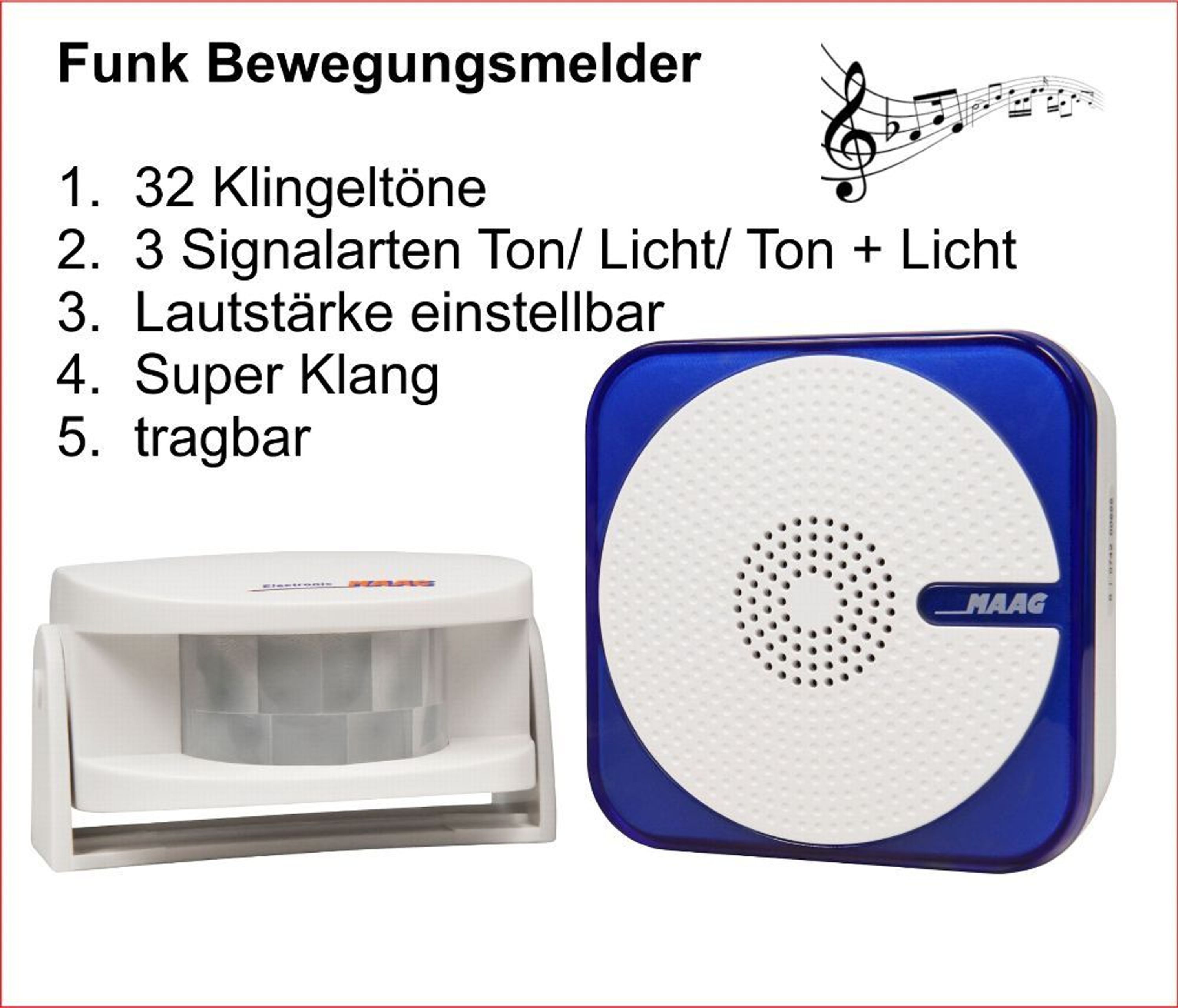 S SELDORAUK Bewegungsmelder Mit Türklingel - 13 Melodien Für Laden & Zuhause