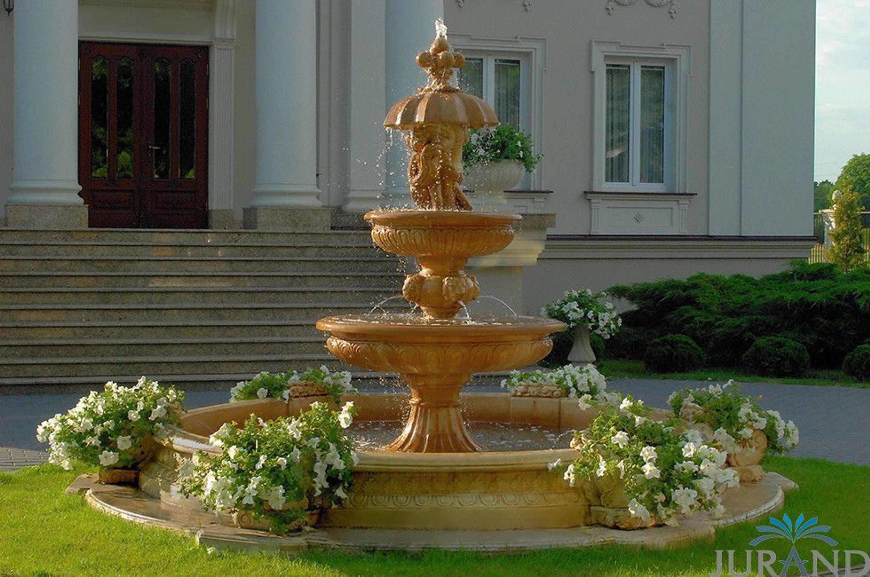 Springbrunnen Becken Fontäne Zierbrunnen XXL Garten Deko