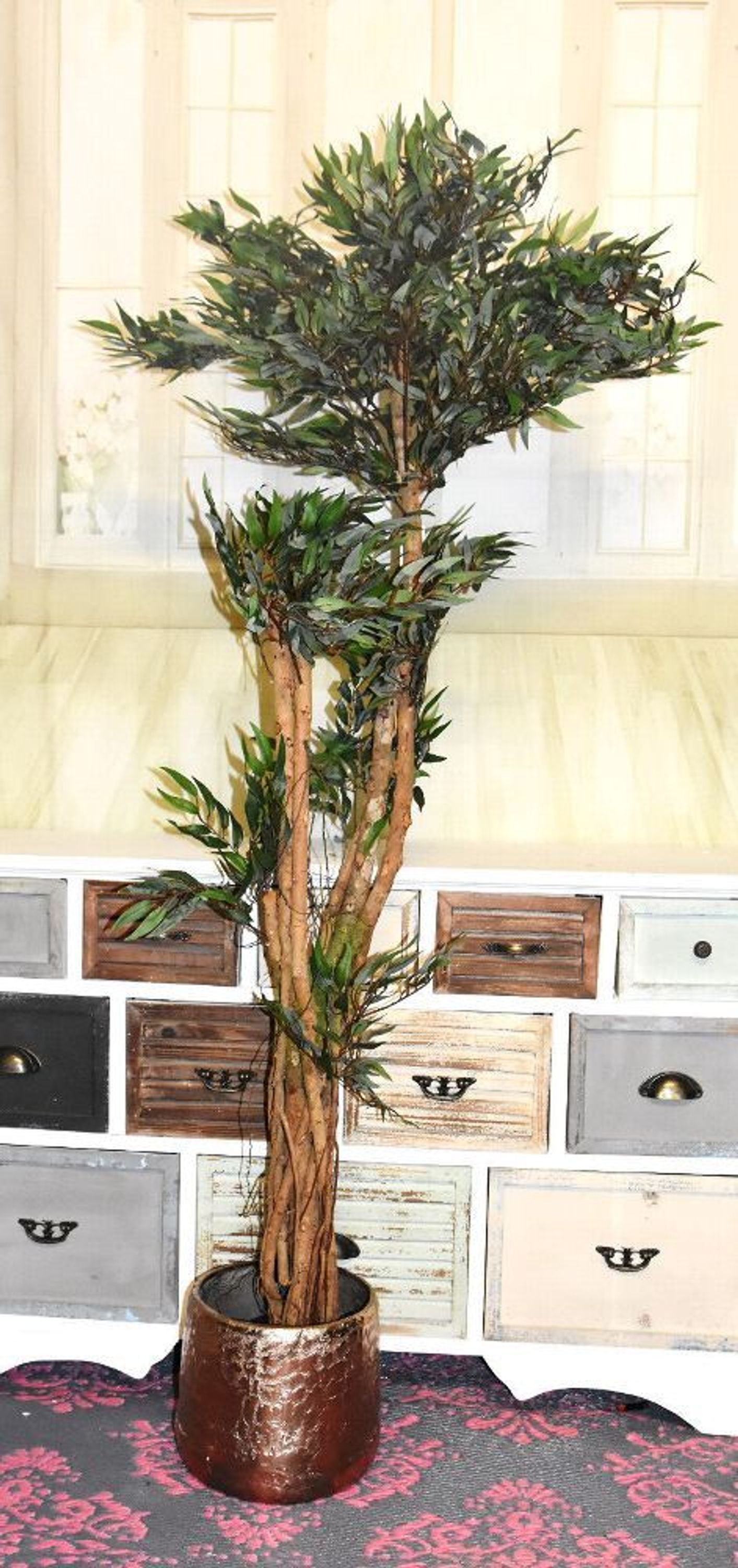 Gingar Baum Kunstpflanze Tropischer Ruscus Baum Naturstam