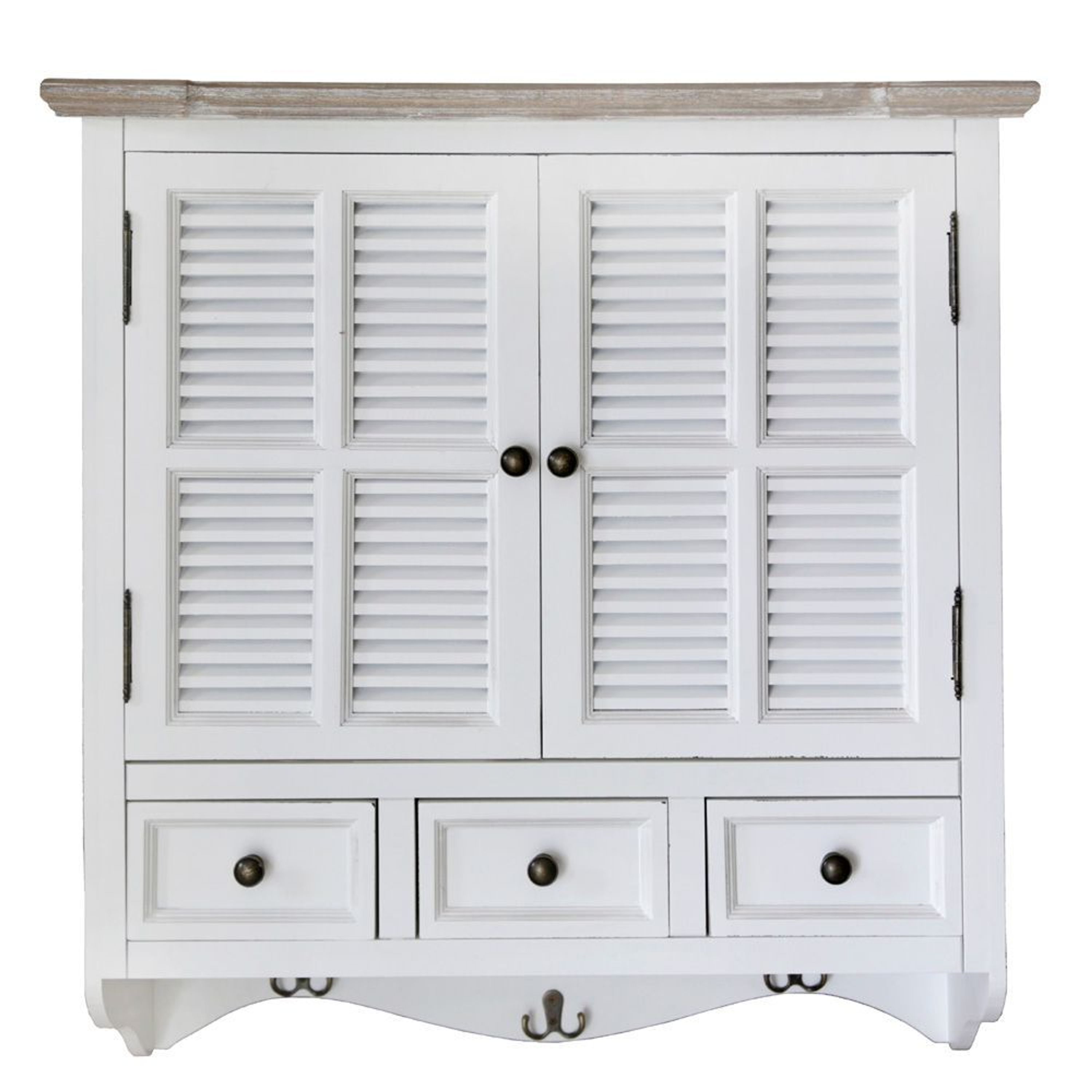 Großer Wandschrank BEACH HOUSE weiß shabby chic Hängeschrank Wandregal