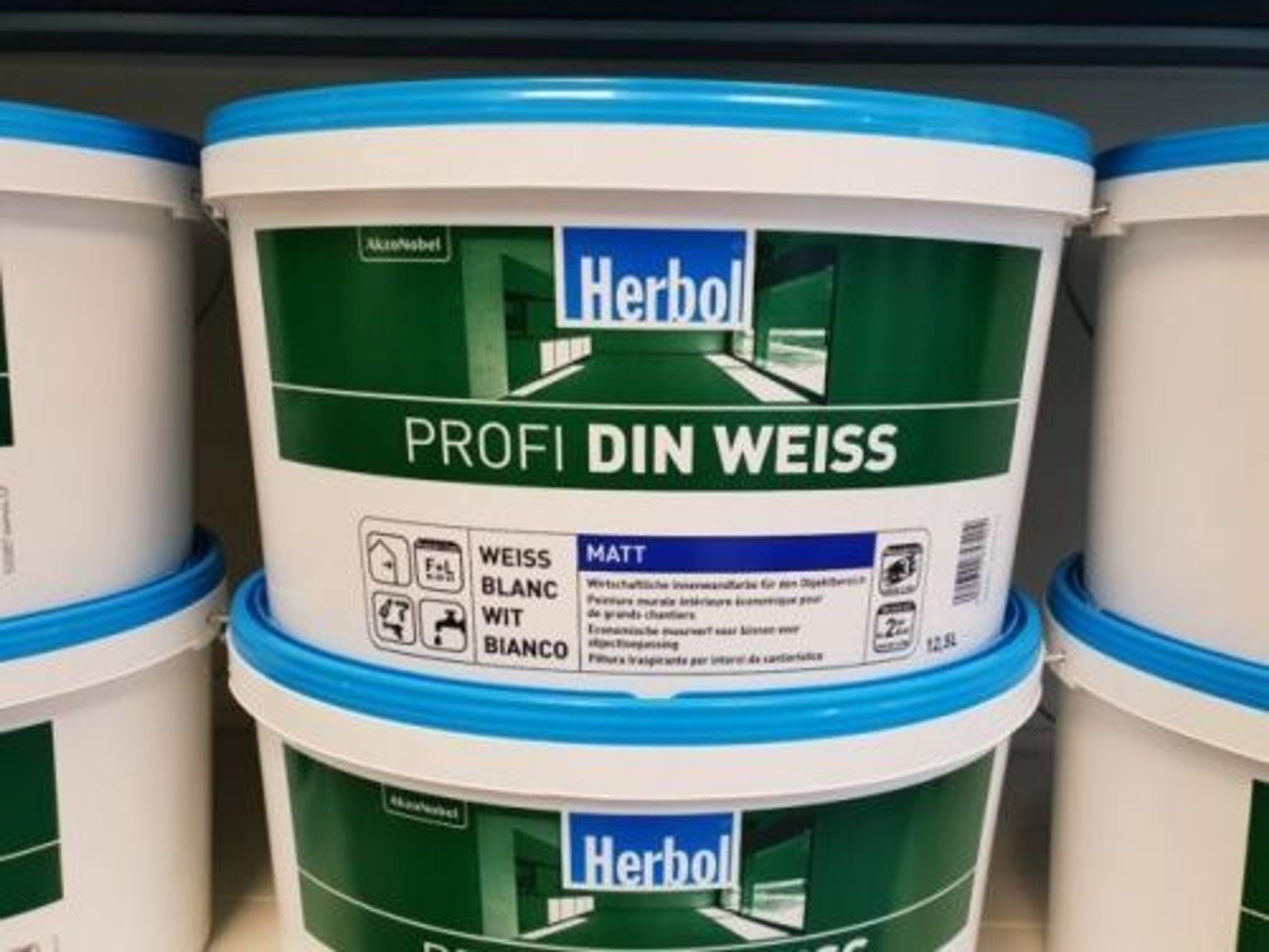 Herbol Farbe Profi Din Weiss 12.5 Liter Wandfarbe ...