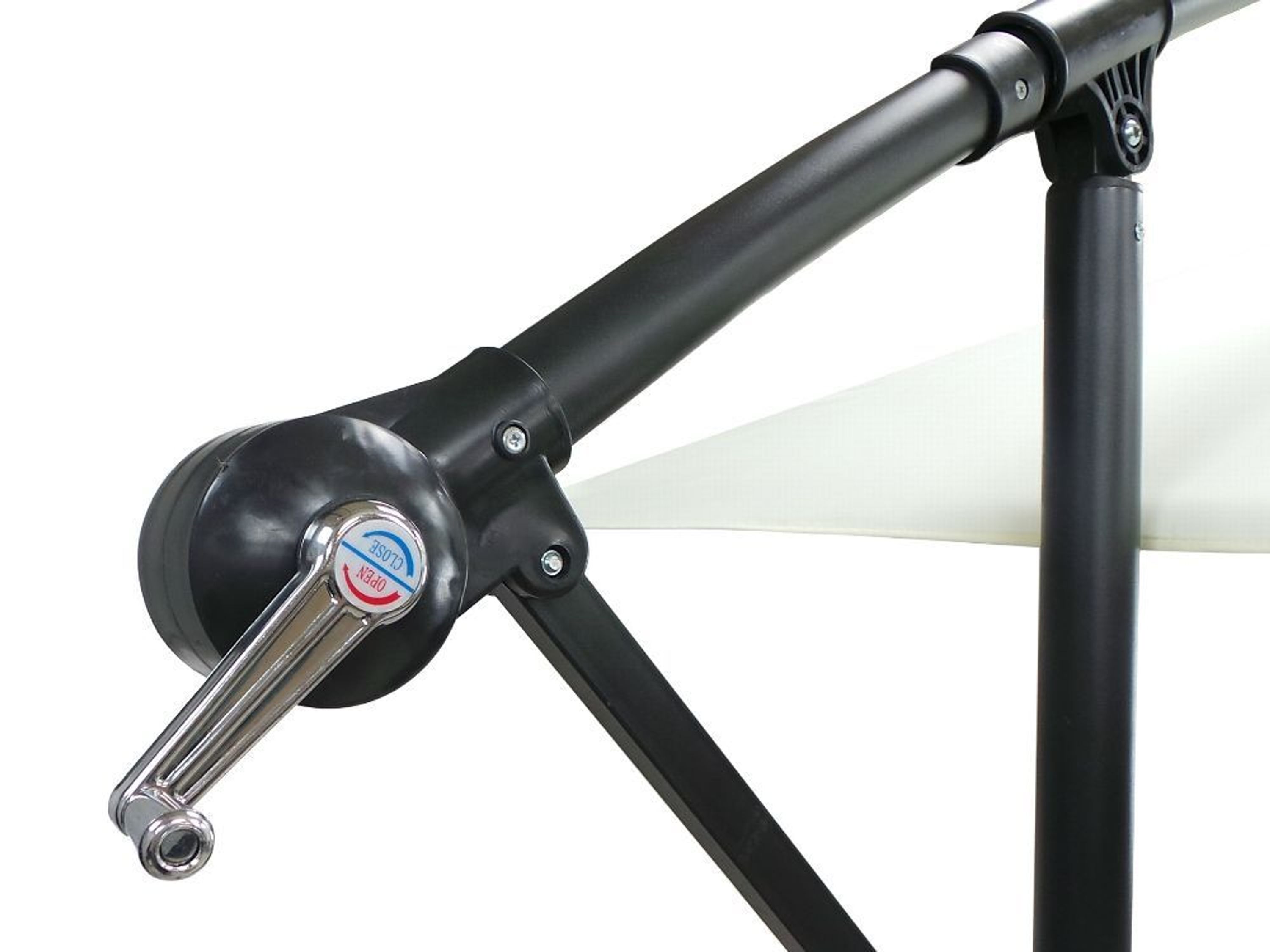 Luxus Sonnenschirm mit LED Beleuchtung Ampelschirm 300 cm Garten Schirm