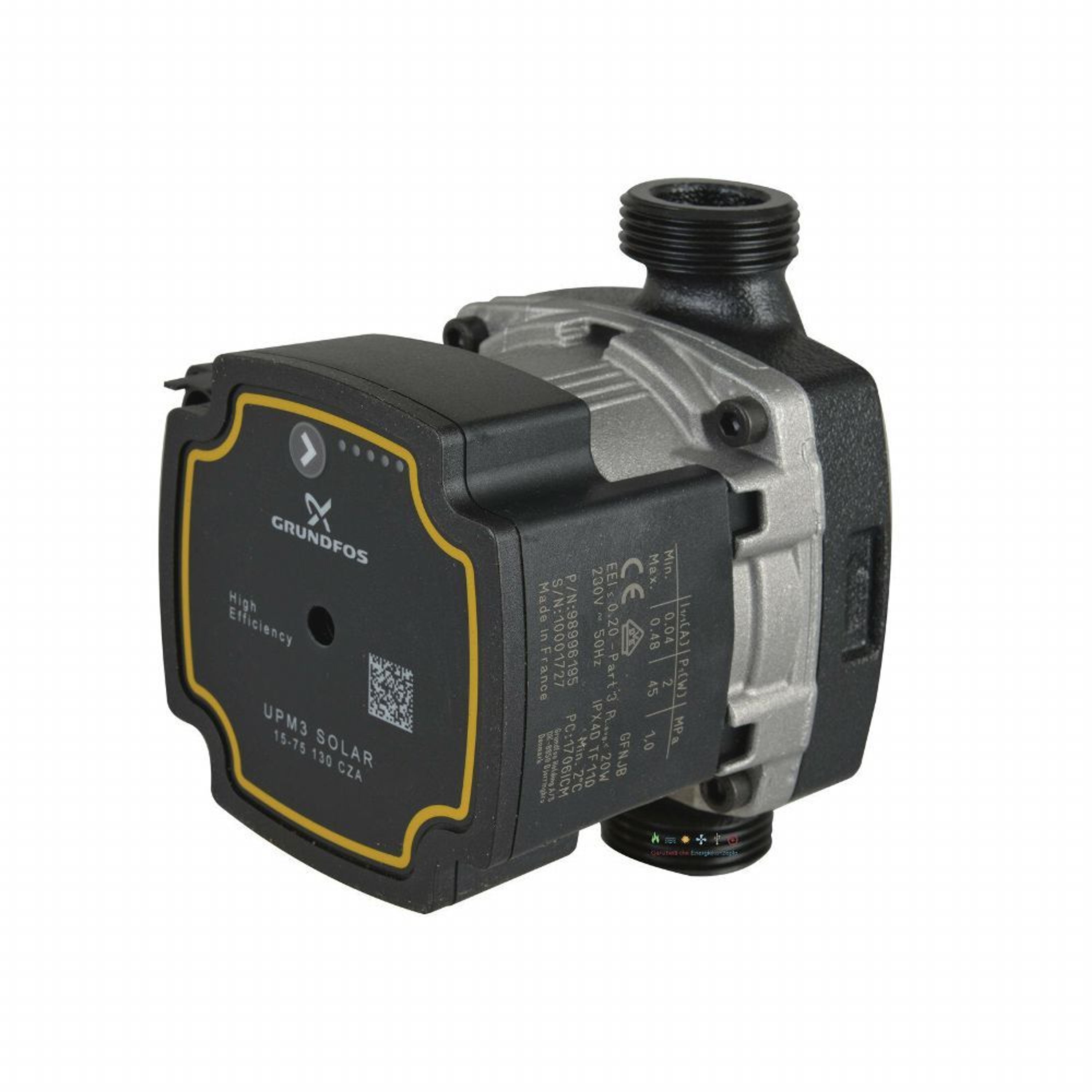 Hocheffizienzpumpe Grundfos UPM3 Solar Pumpe 15/75 Umwalzpumpe ...