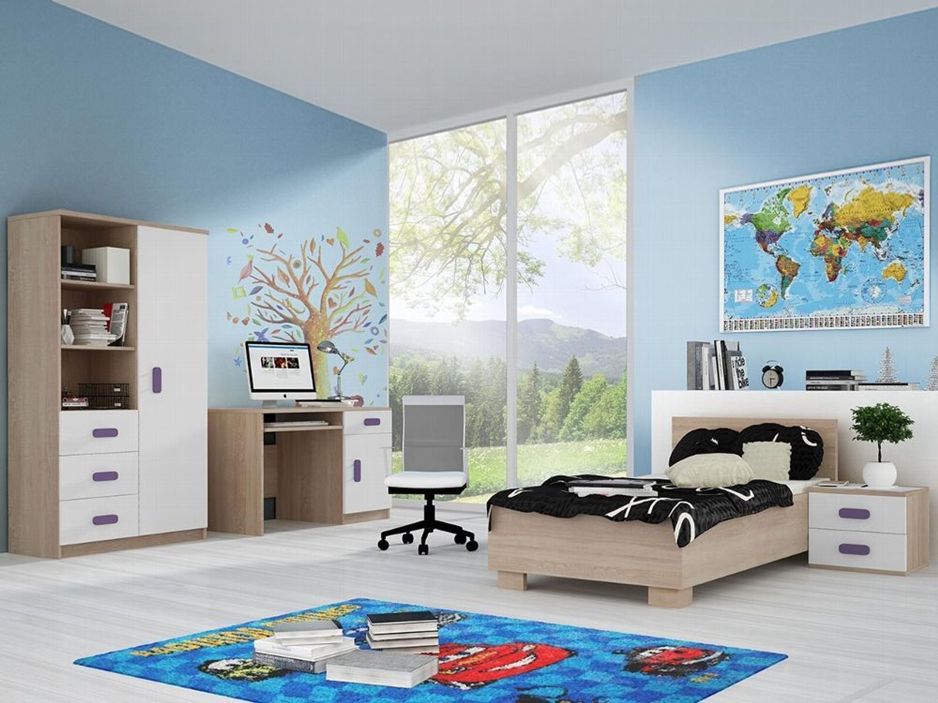 Jugendzimmer Calbe III Modern Design Set Kinderzimmer