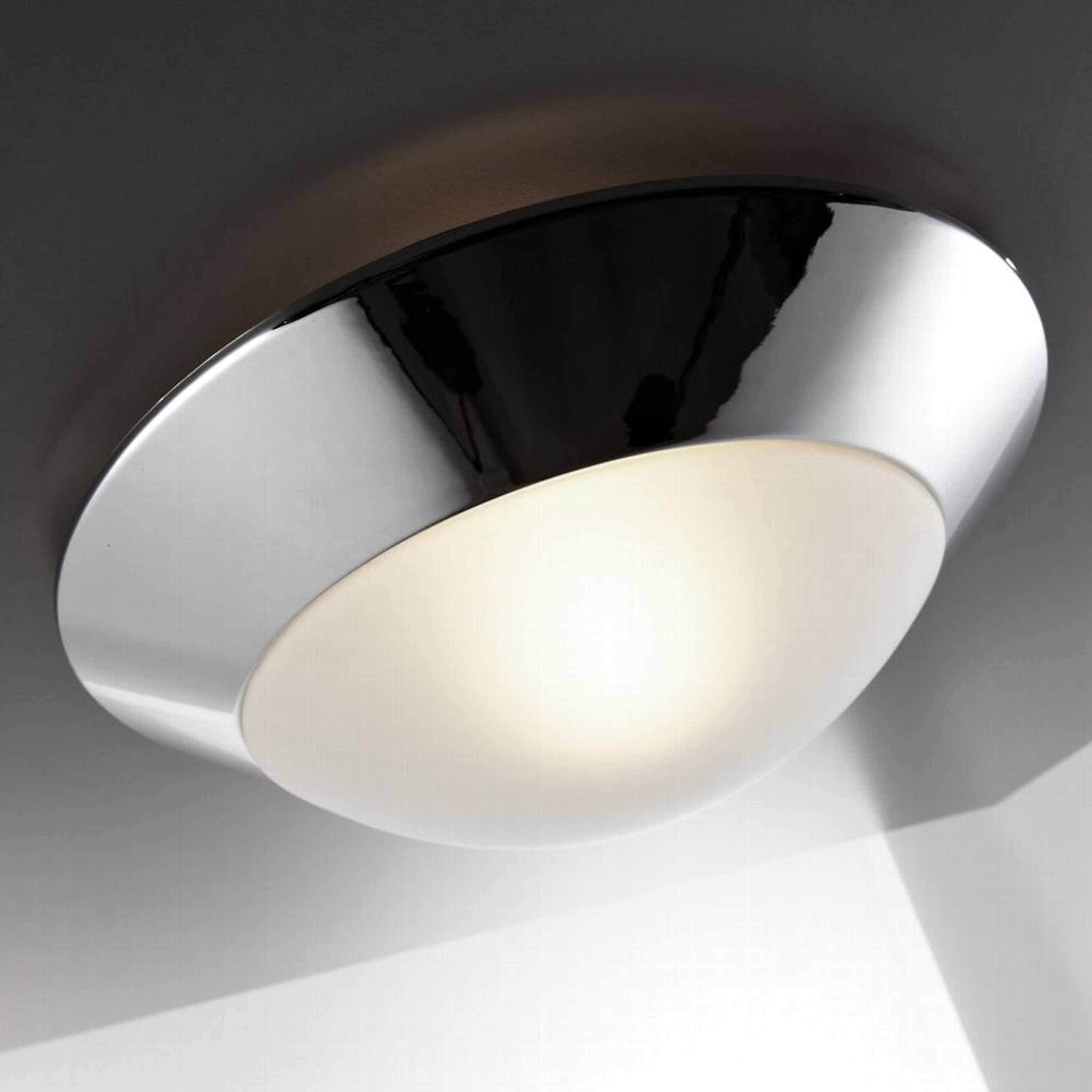 LED Decken-Leuchte Wand-Lampe Badezimmer IP44 Metall Glas chrom-weiß