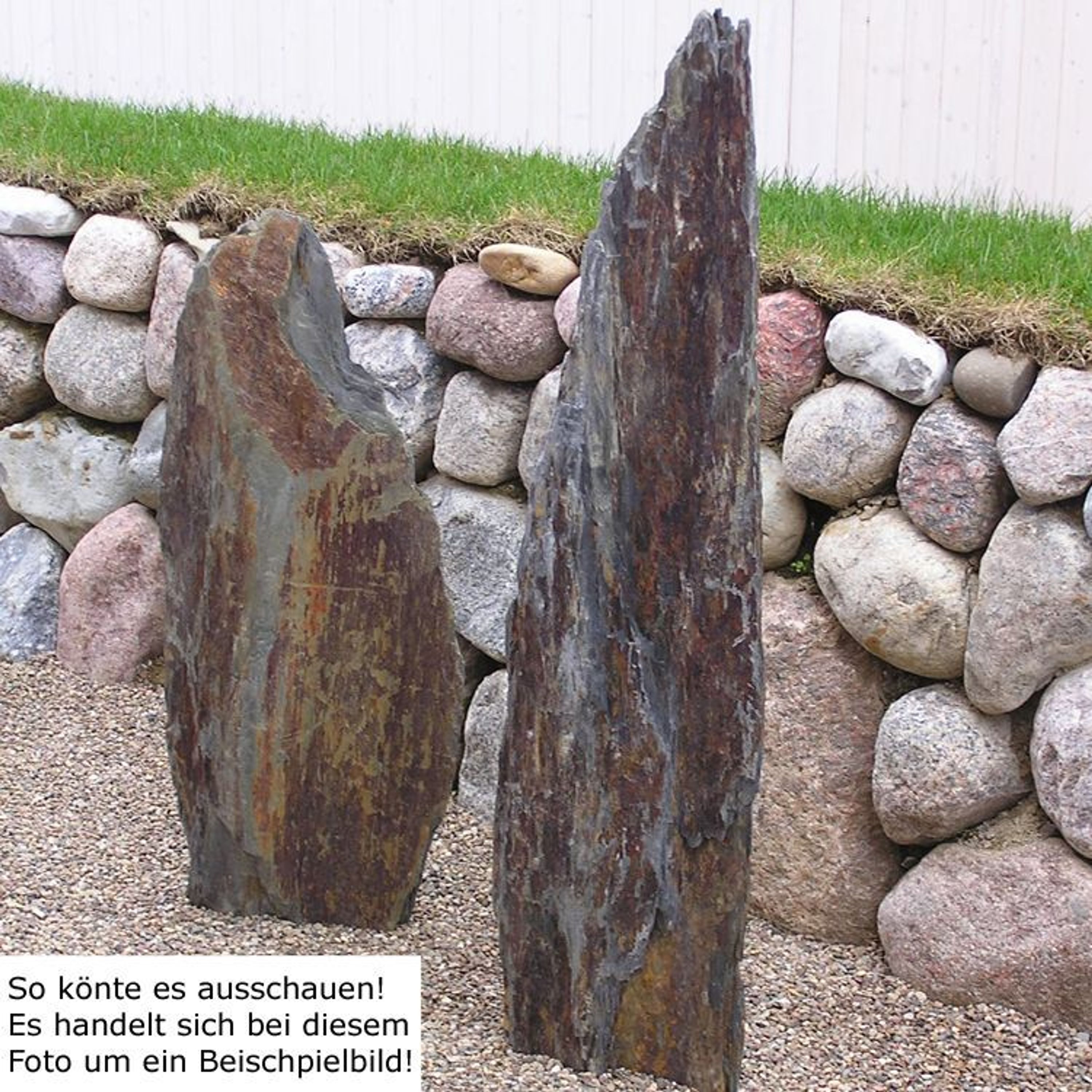 Schiefer Schiefersäule STEIN Findling Garten Naturstein