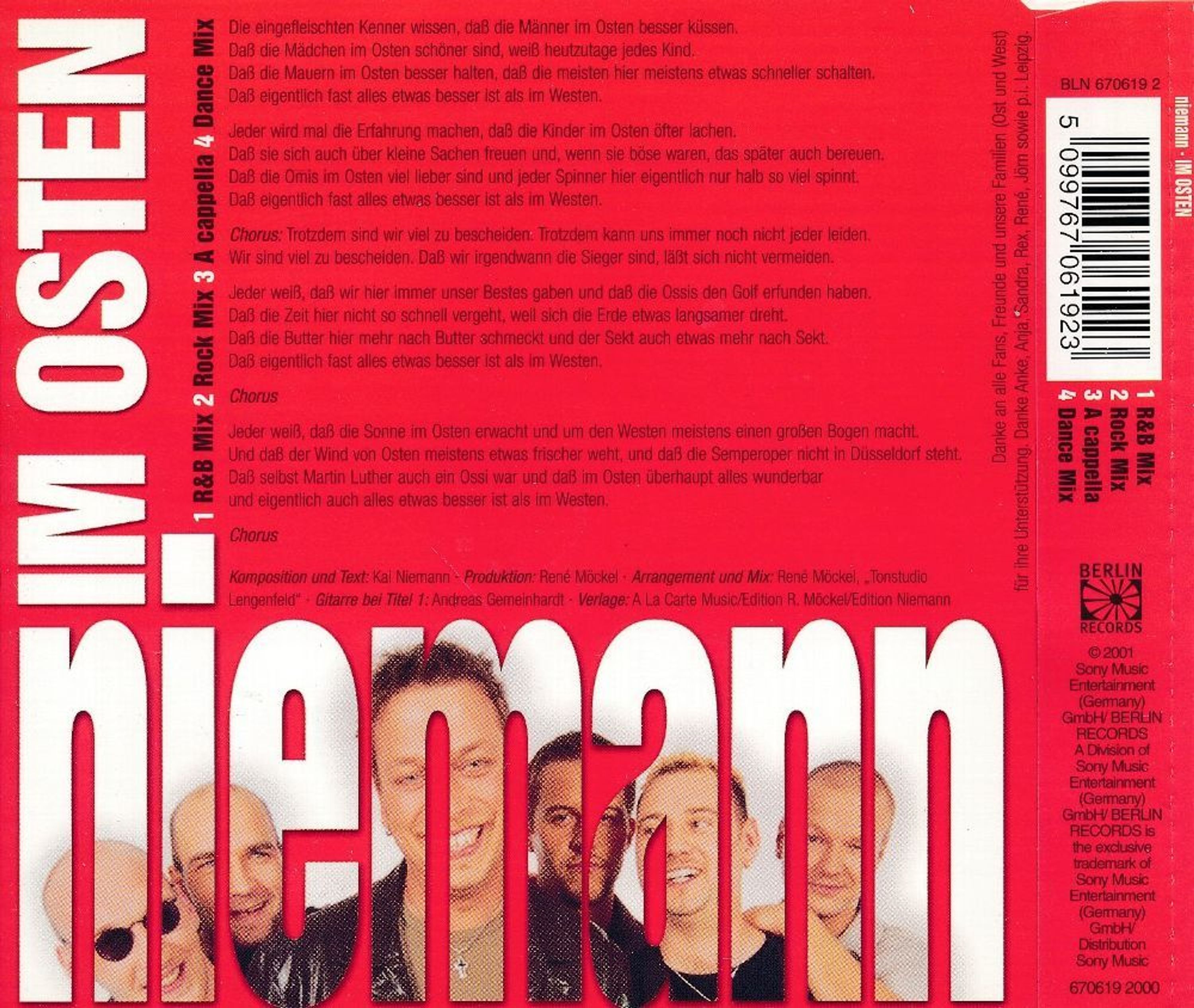 Maxi CD Cover Niemann - Im Osten kaufen bei Hood.de