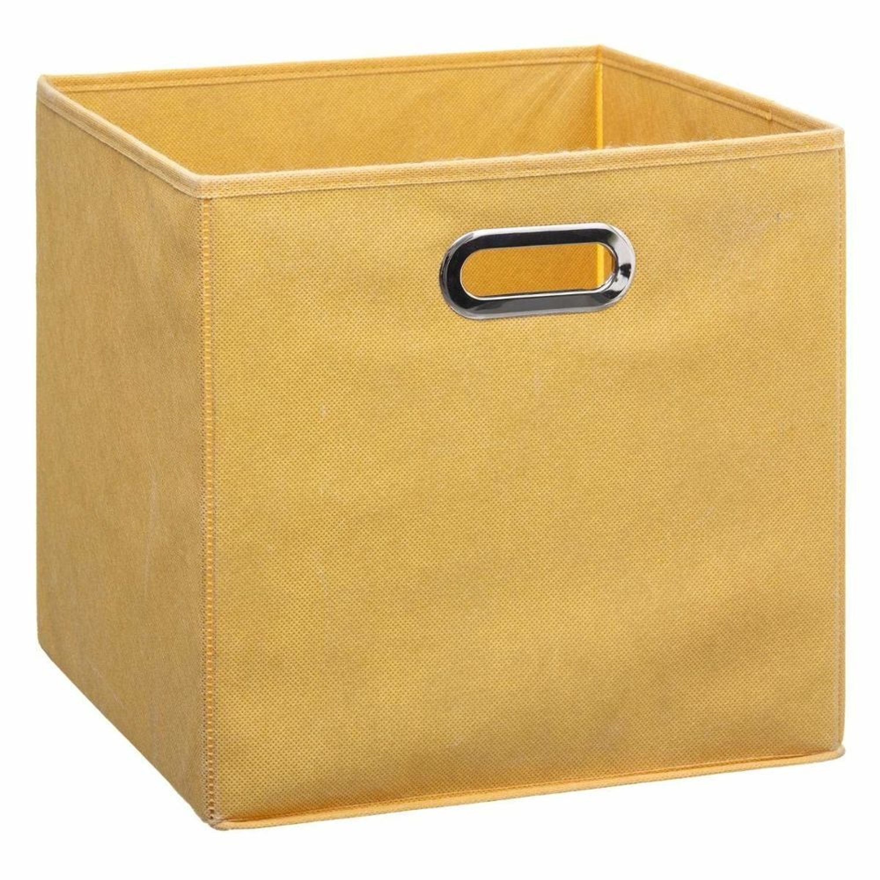Textil Aufbewahrungsbox, Kleiderbox, 31 x 31 cm, gelb kaufen bei Hood.de