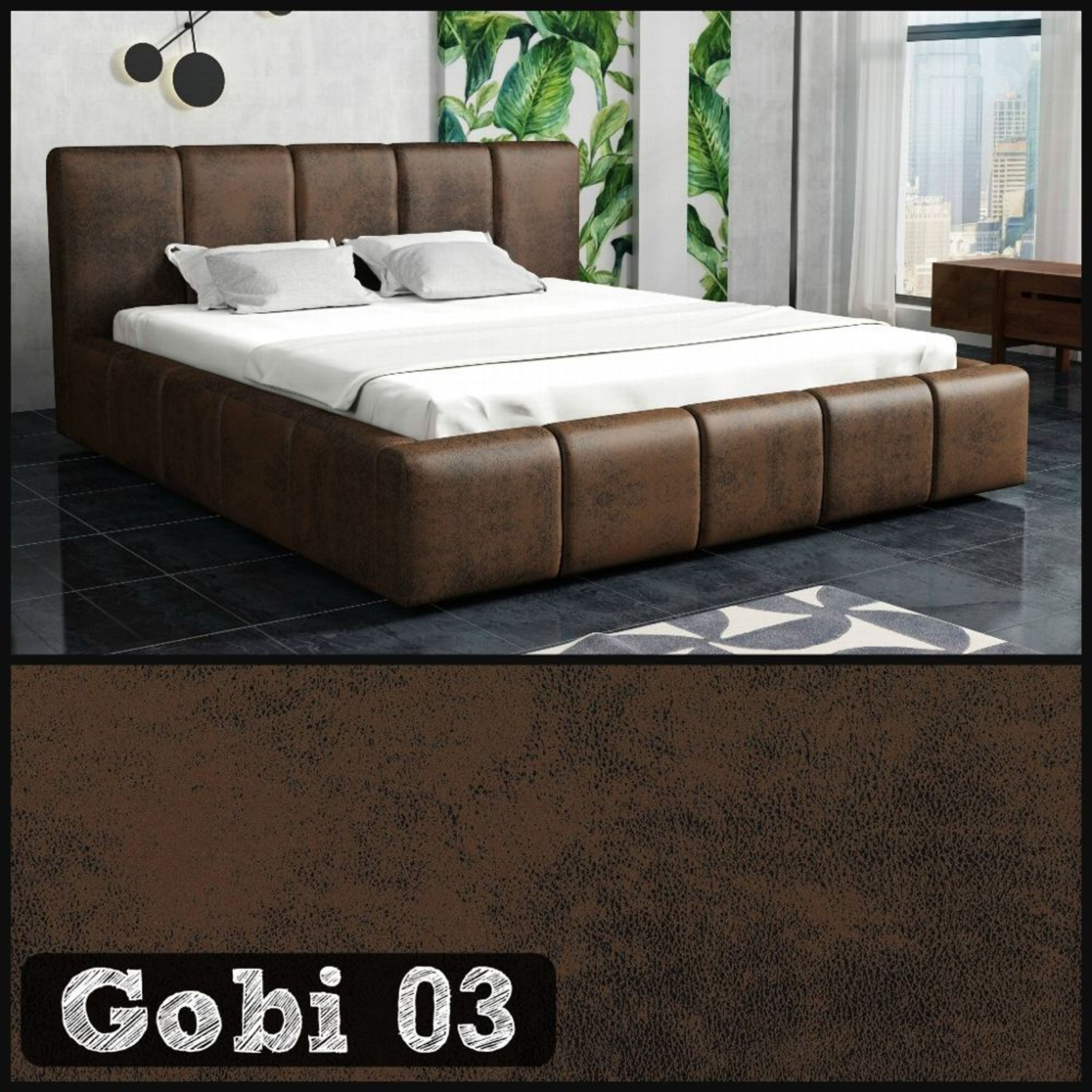 Gent Polsterbett Doppelbett Bett Lattenrost Bettkasten Holz 140x200