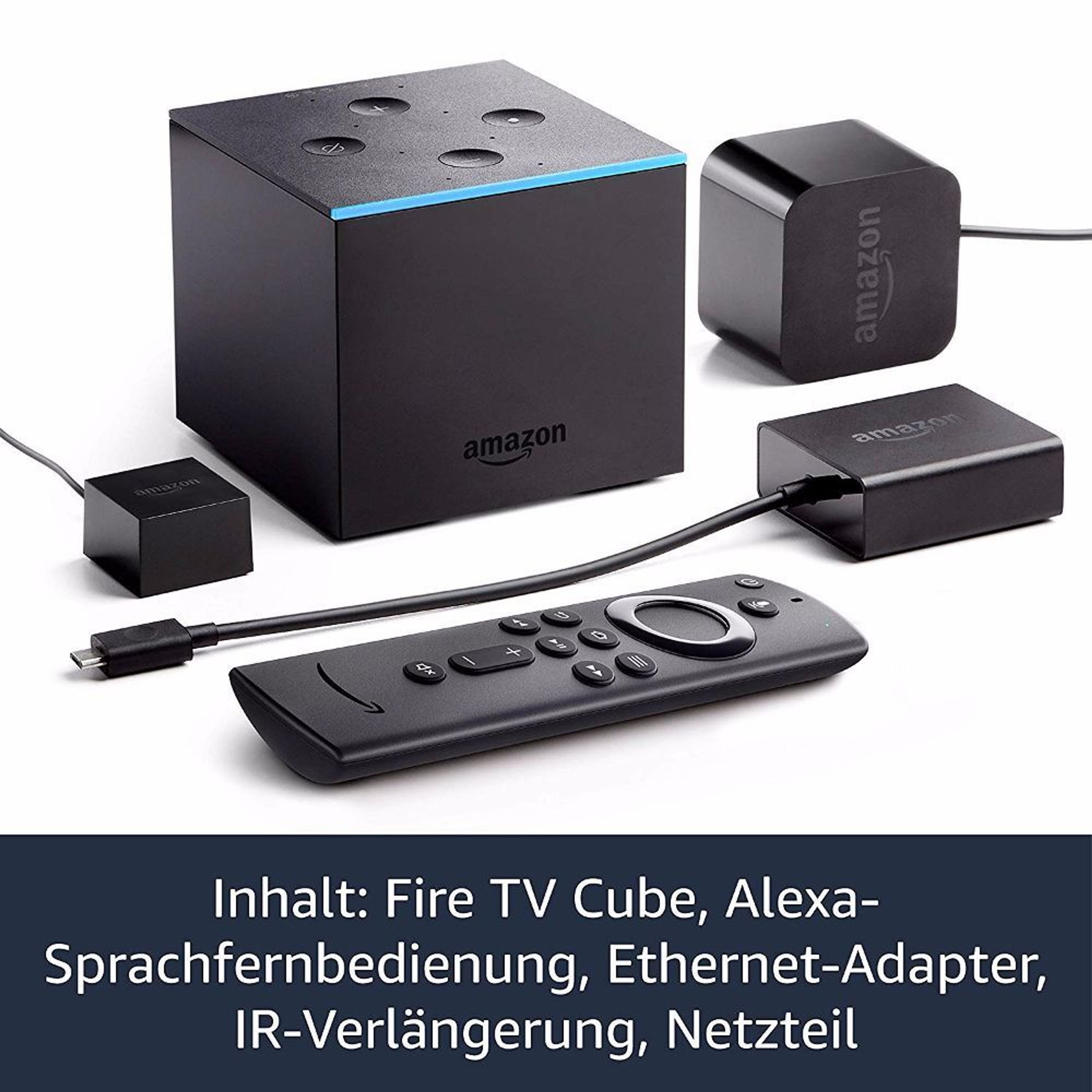 Amazon Fire TV CUBE 2 UHD 4K + Ethernet Adapter + KODI + VAVOO + SKYGO