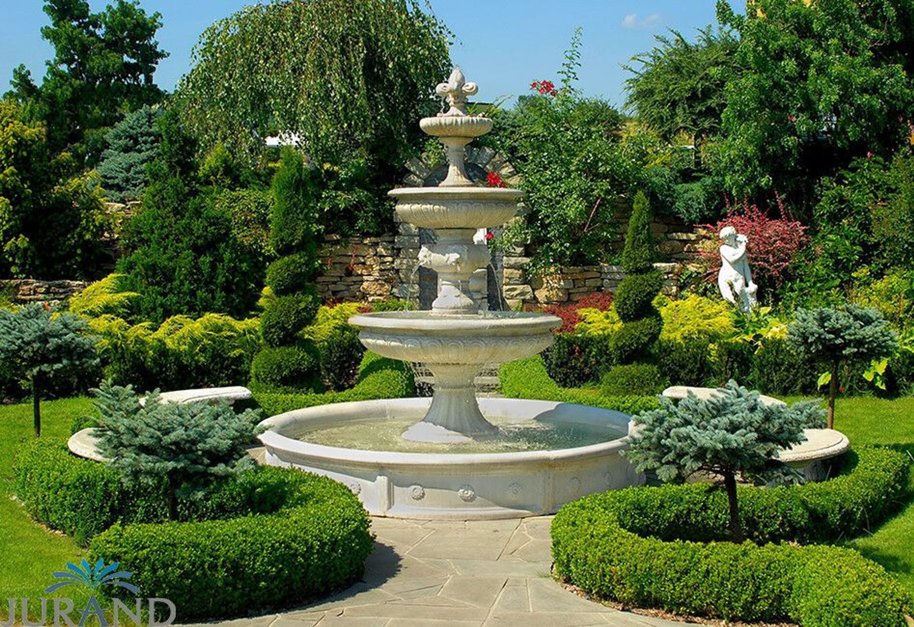 Springbrunnen Fontäne Fontaine Brunnen Wasserspiel