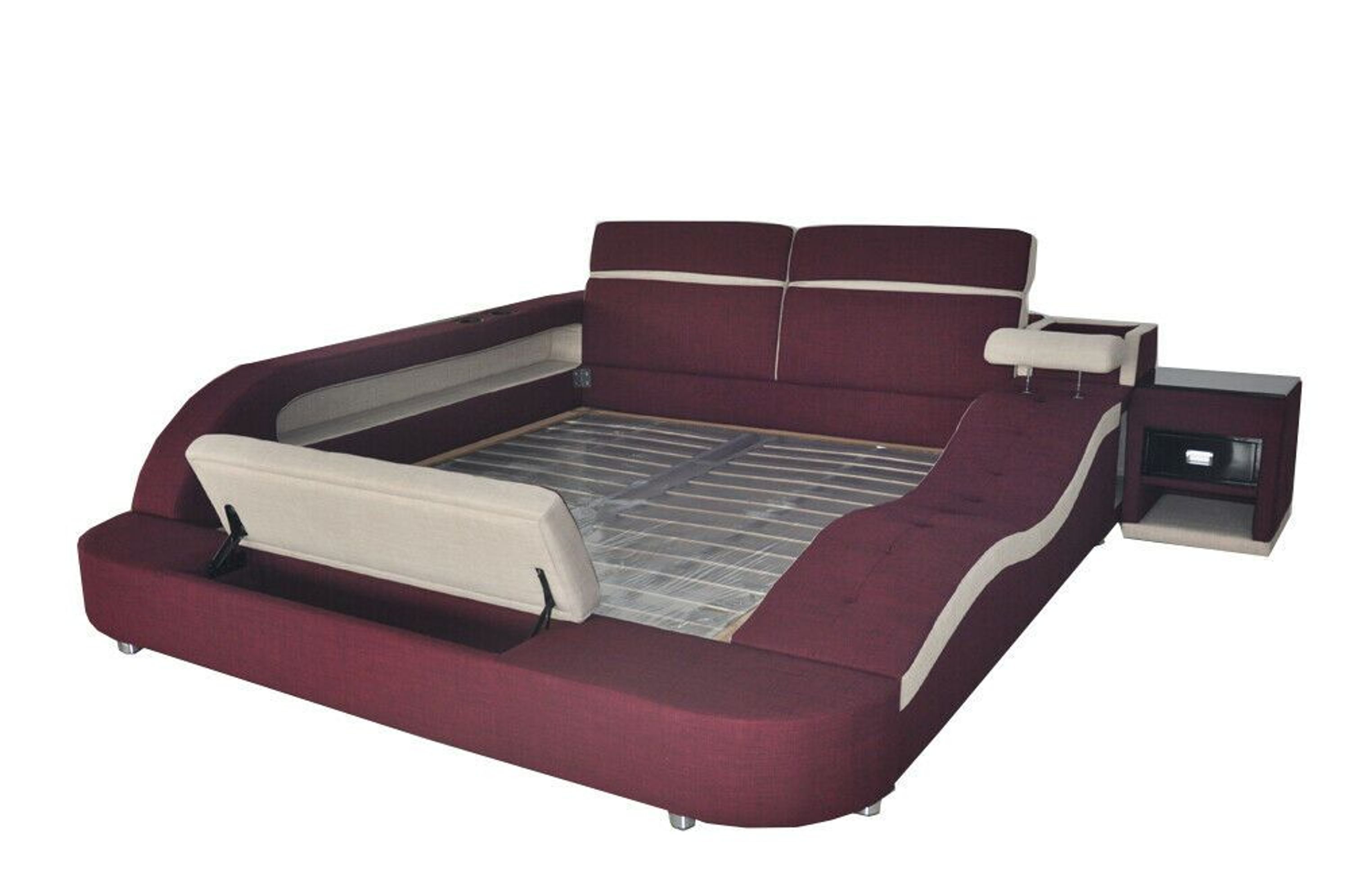 Doppel Luxus Design Leder Bett Polster Betten Moderne Hotel ...