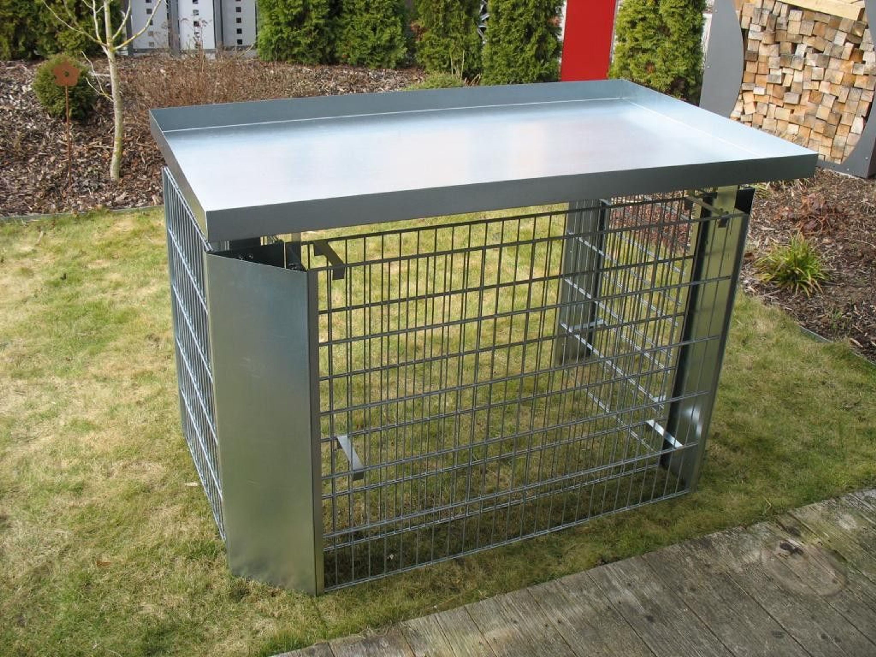 BULANED Mülltonnenbox Für 1 Tonne, Mülltonnenverkleidung, Gerätebox