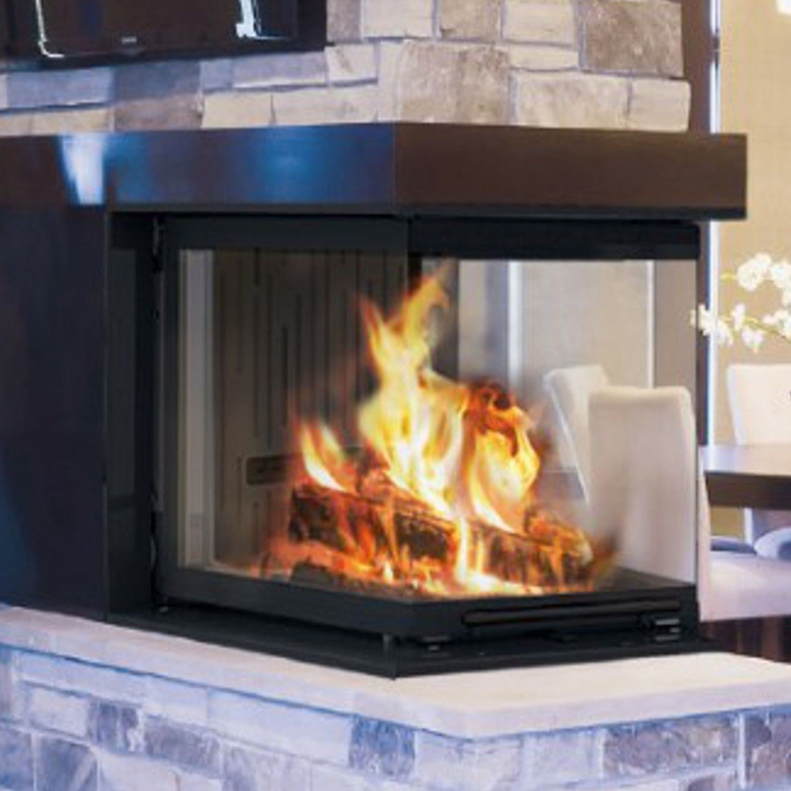 Therm V6U Warmluft Kamineinsatz 6kW Dreiseitig Verglast kaufen bei Hood.de