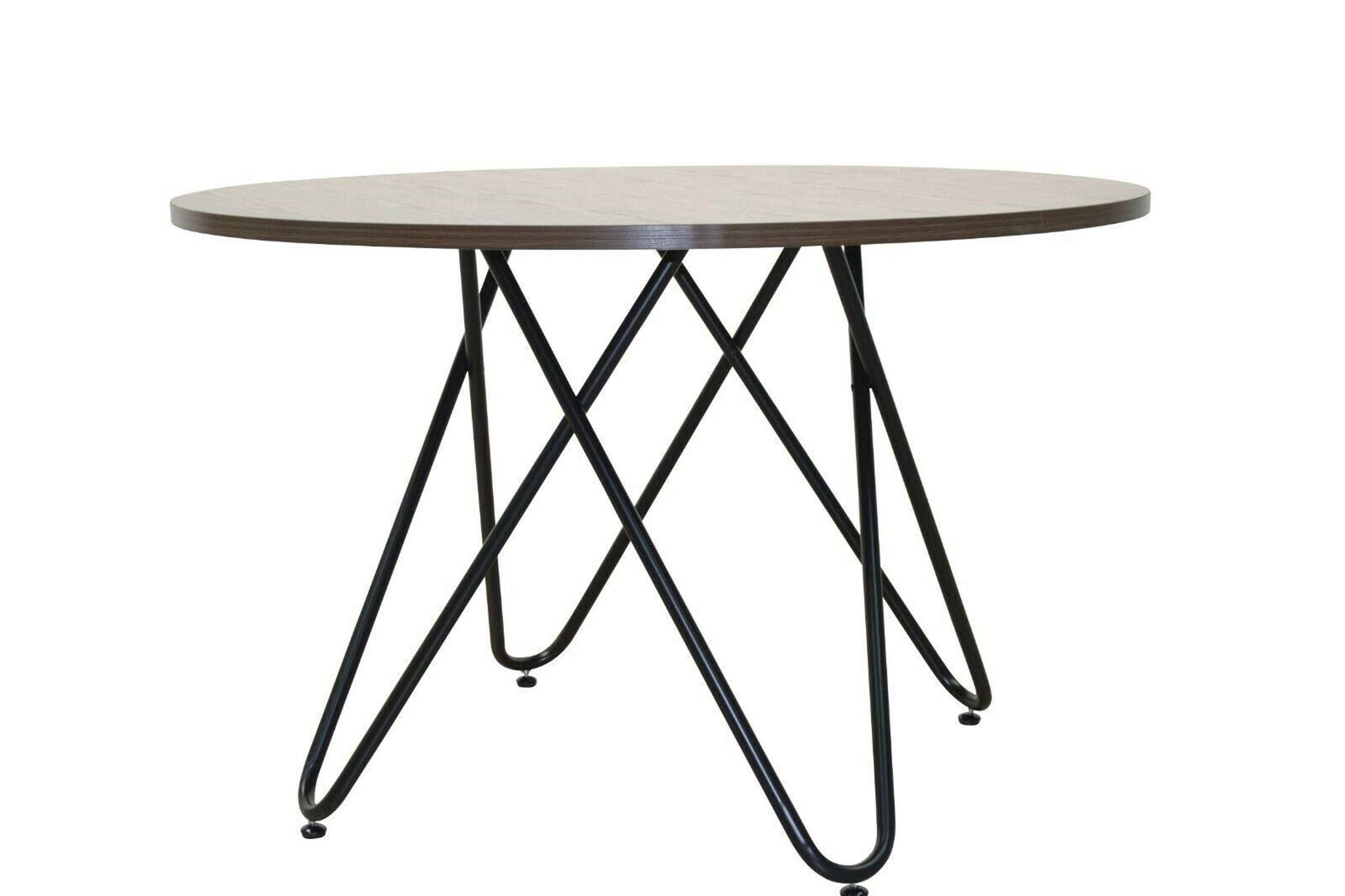 moderner Esstisch braun/ schwarz Ø120 cm rund Esszimmertisch