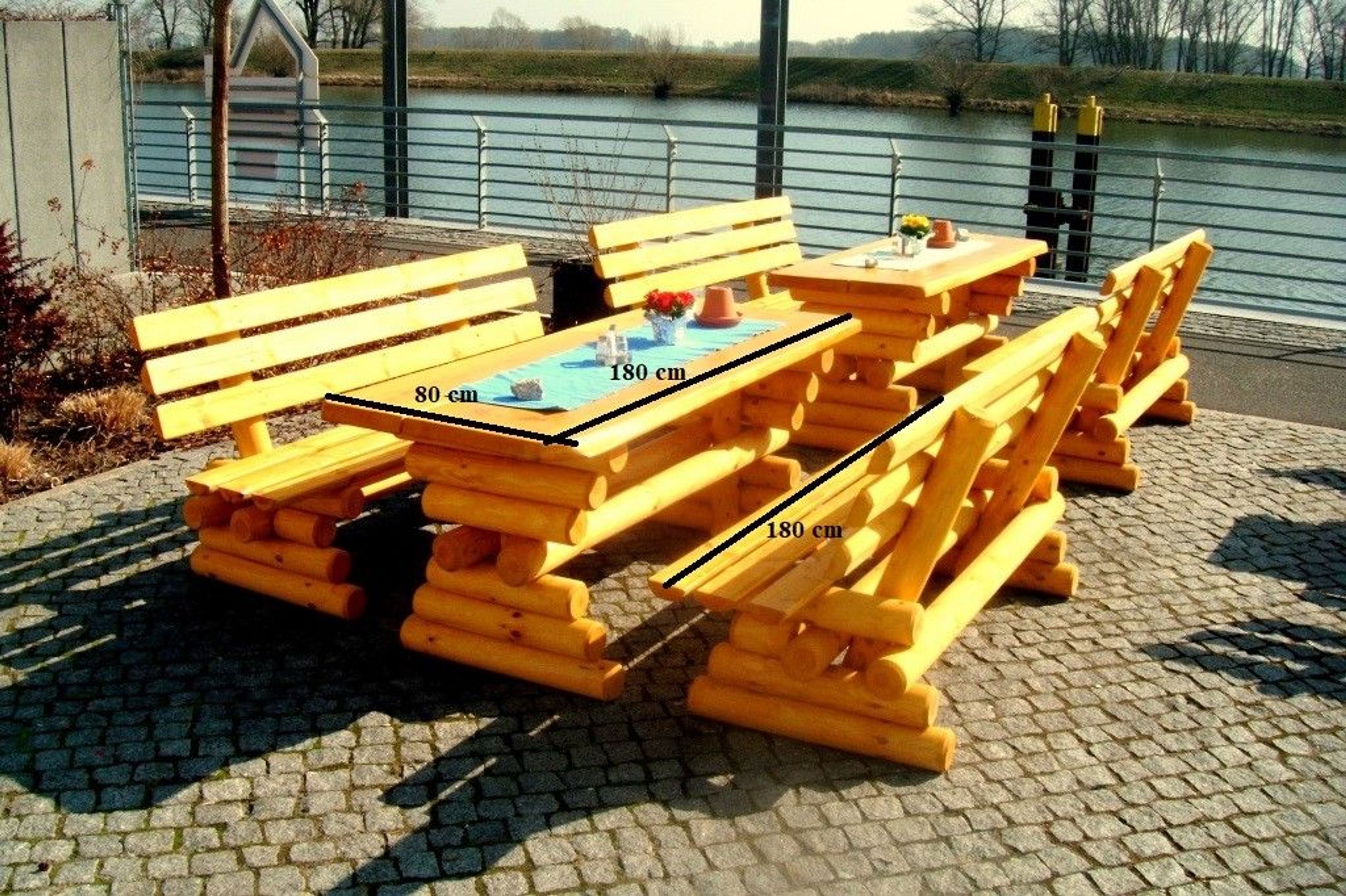 Neu Holz Garten Sitzgarnitur , Gartenmöbel, Terrassenset, ZM, Farbe