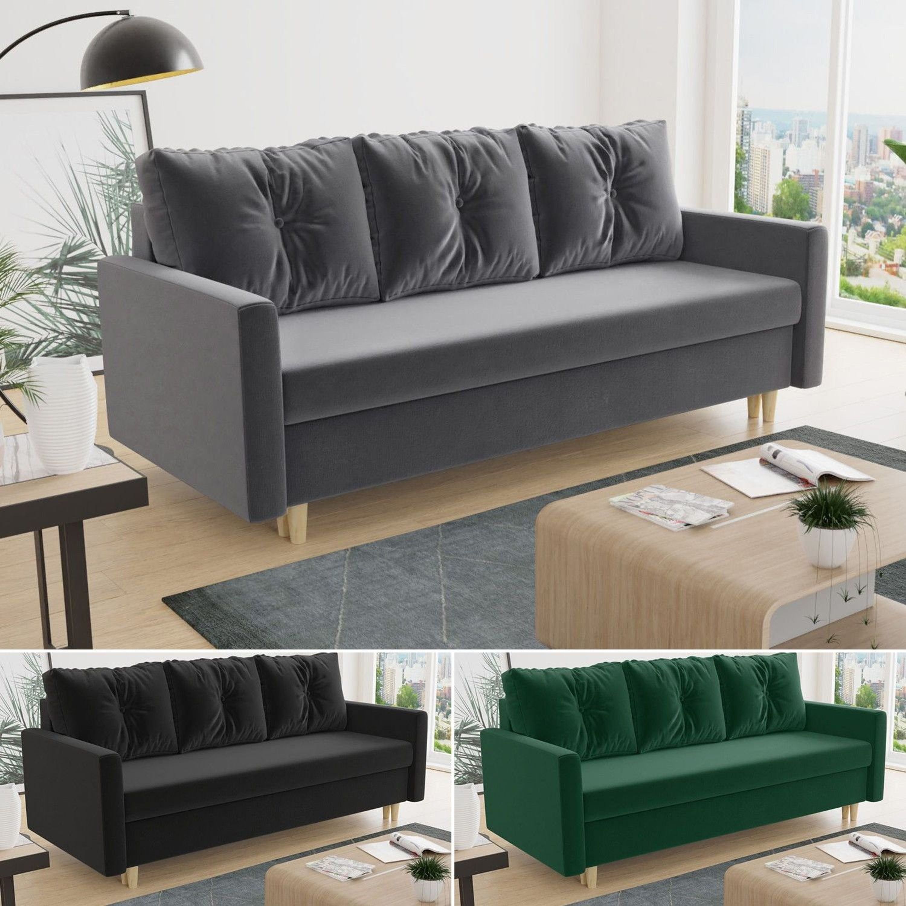 Sofa Mit Schlaffunktion Und Bettkasten