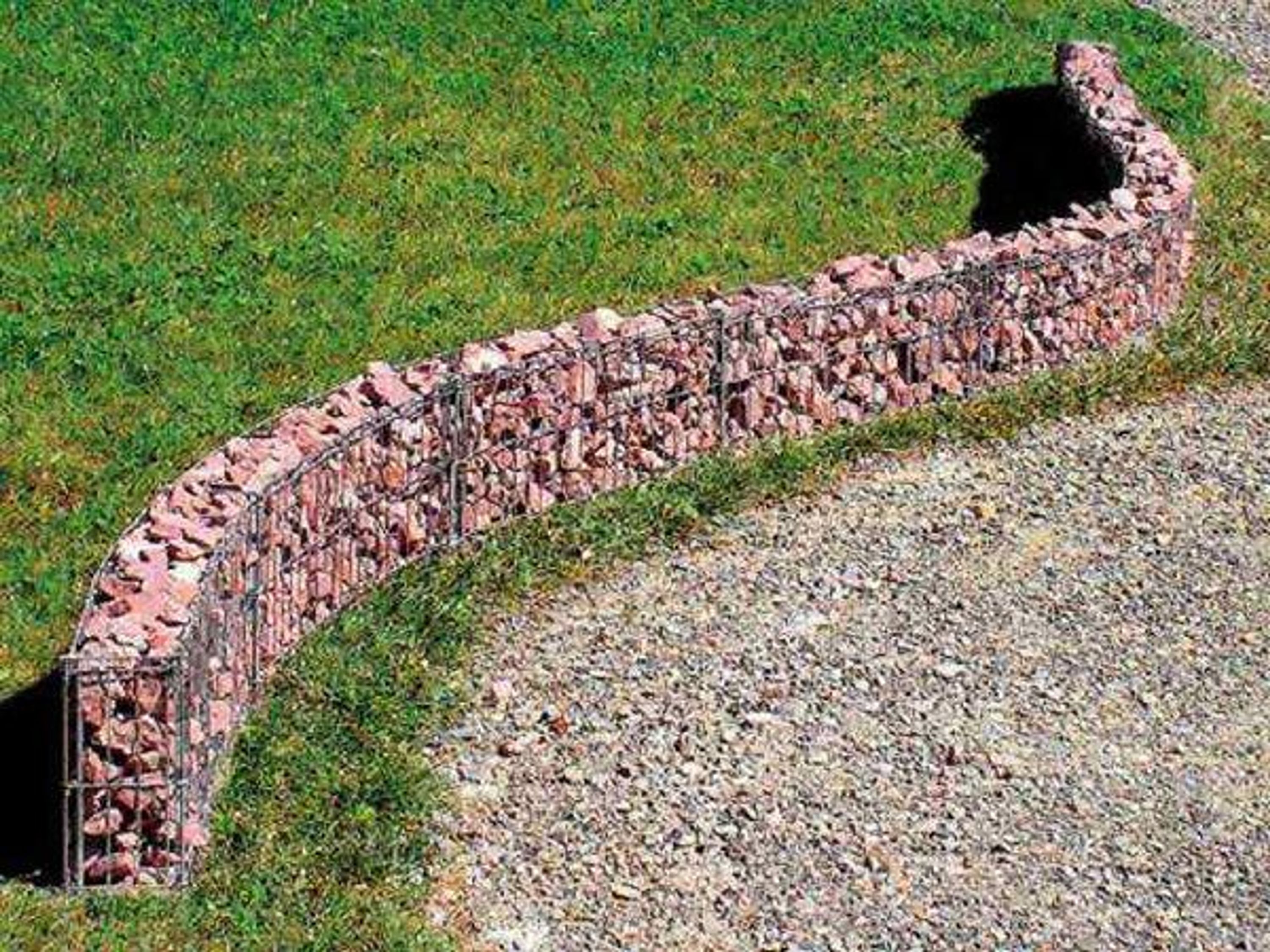 Mauergitter L232xH40xT10cm für Mauer gerade/ geschwungen Hochbeet Gabione Bellissa kaufen bei ...