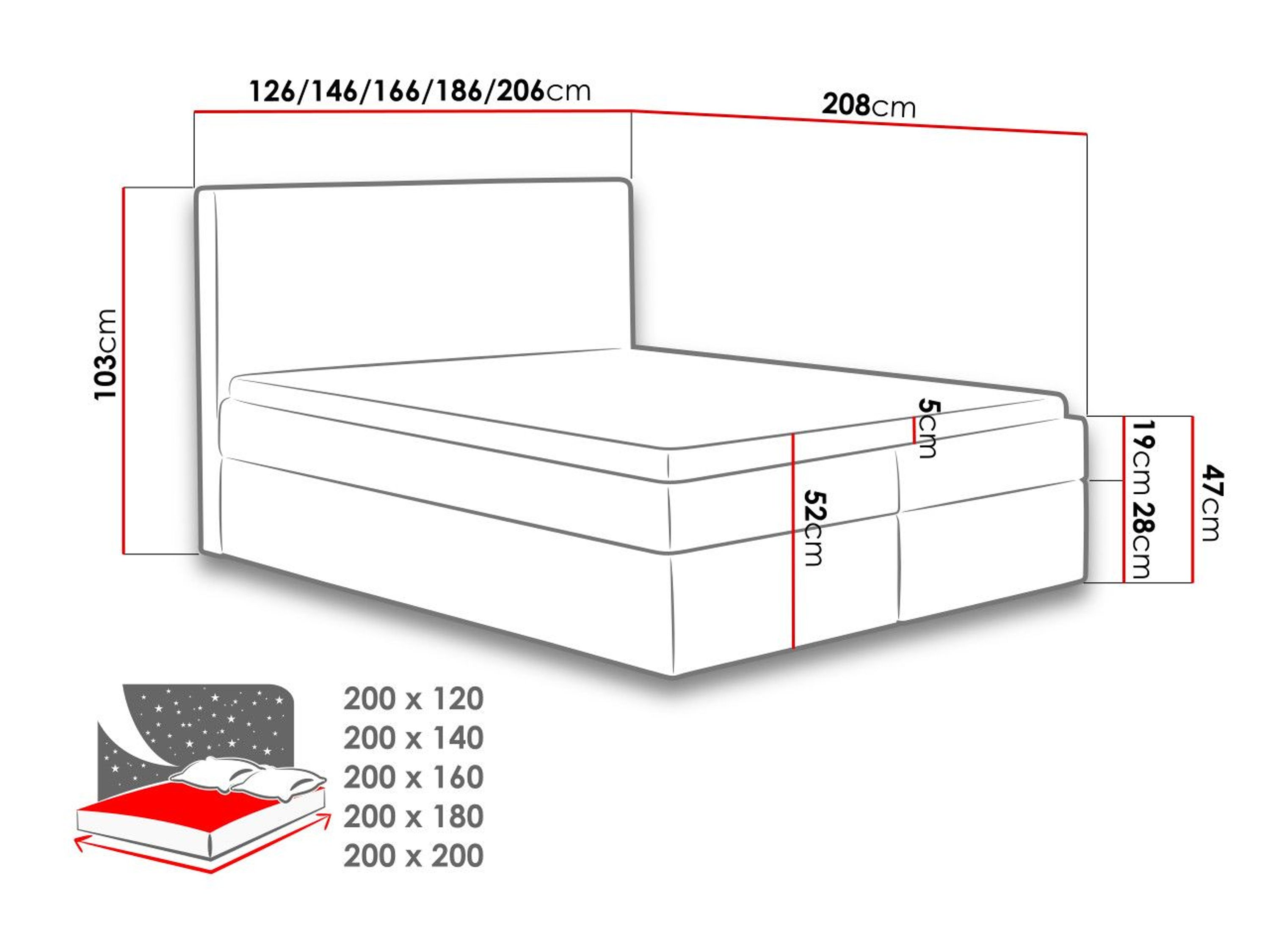 Boxspringbett Cosmo Doppelbett Bettgestell Bettkasten Polsterbett Modern Kollektion kaufen bei