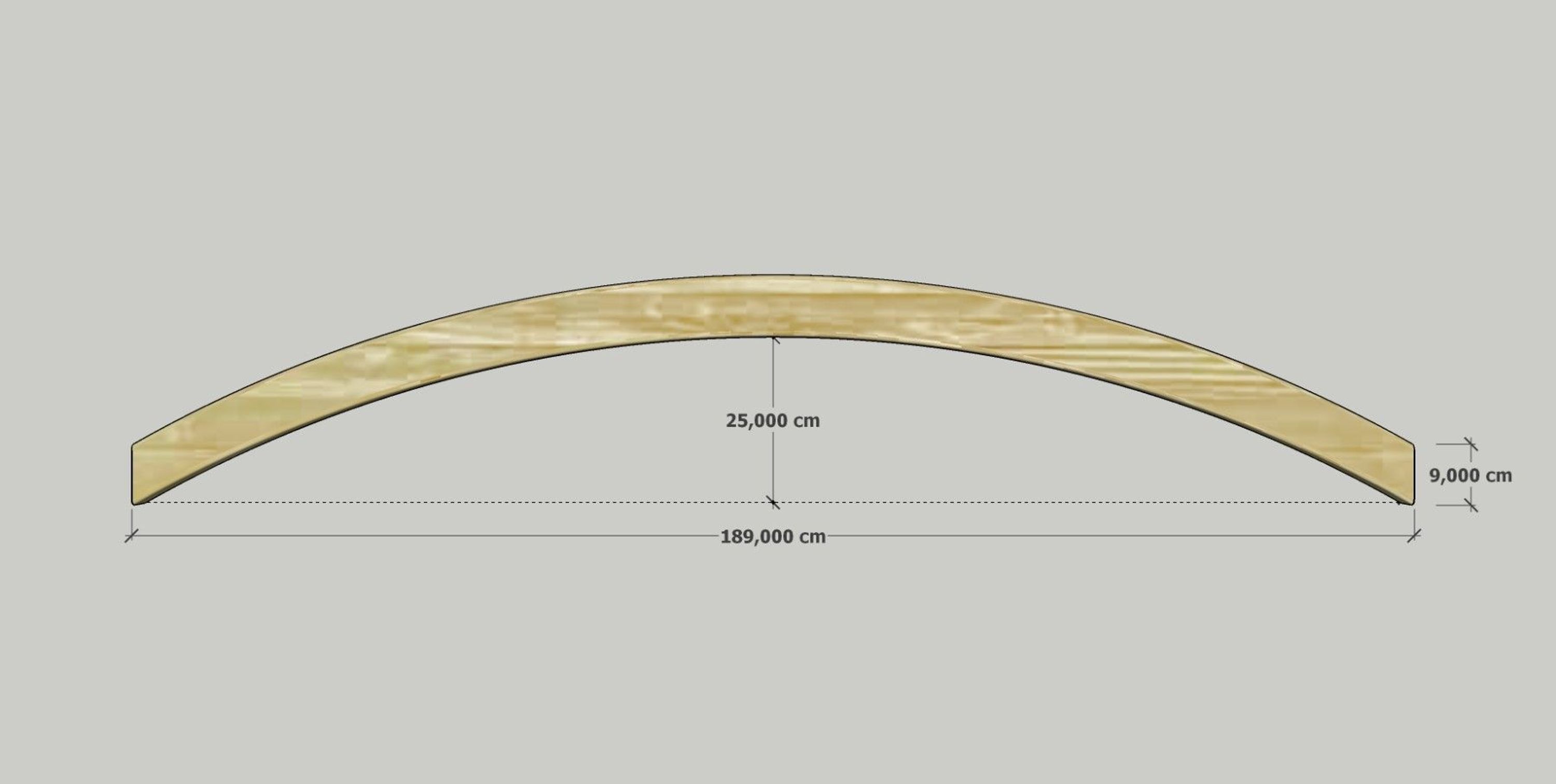 Leimholzbogen Rundbogen 4,5cmx9cmx189cm 2 Stück kesseldruckimpräg