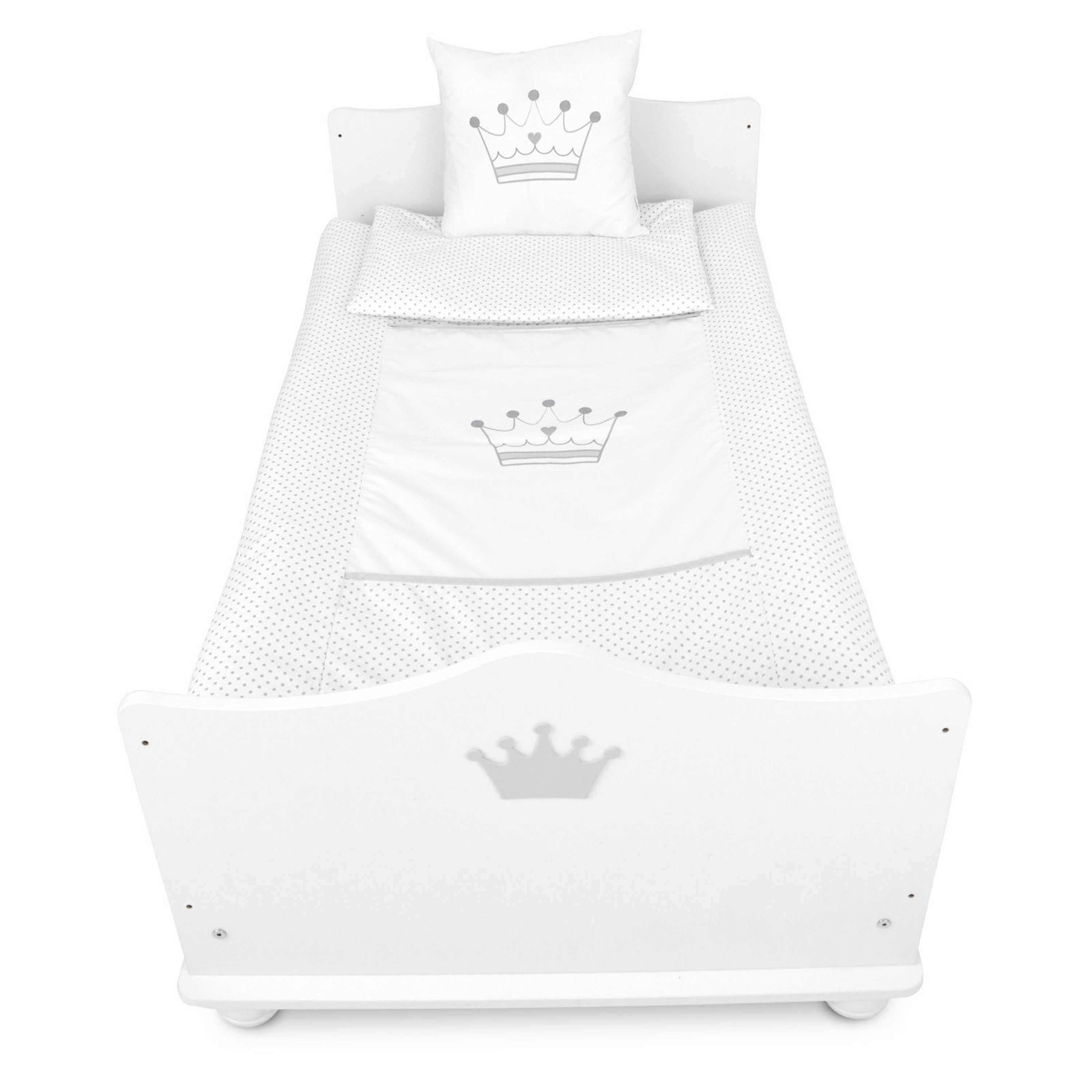 Babyzimmer Kinderzimmer Komplettzimmer Krone Weiss mit Juniorbett